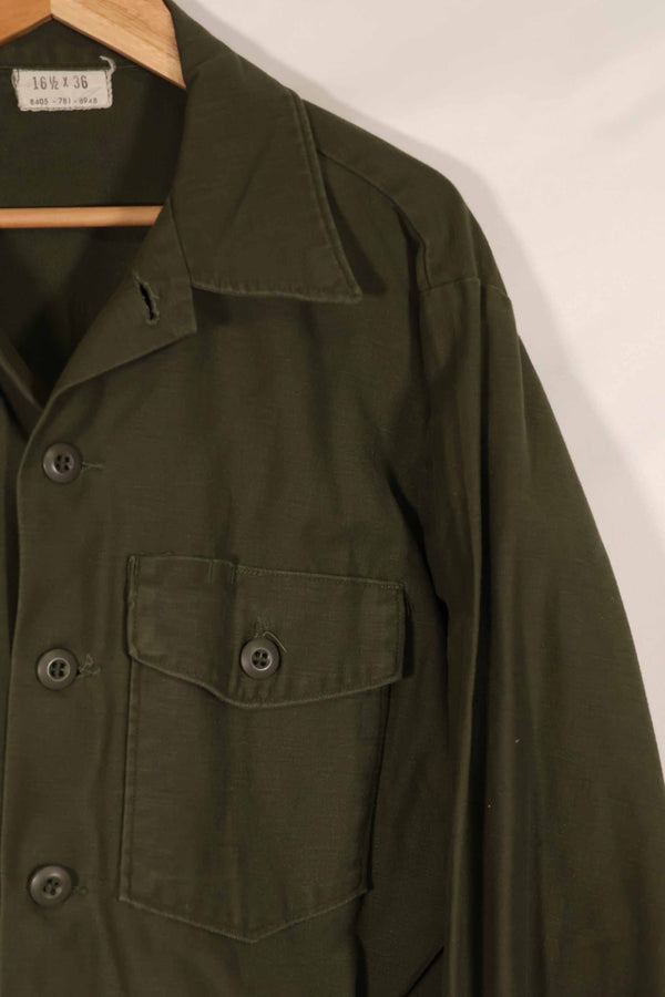 実物 1973年製 アメリカ軍 OG-107 ユーティリティシャツ 16 1/2 x 36 中古品 E