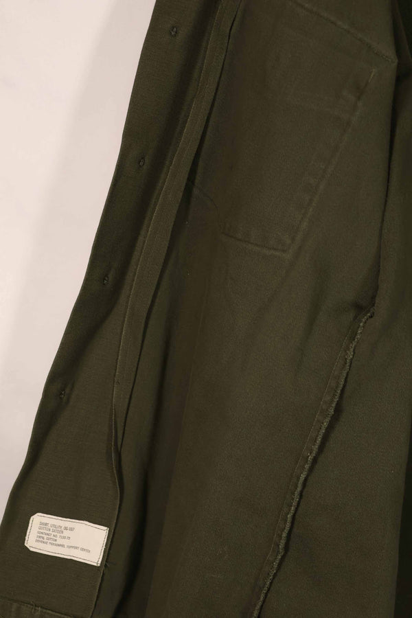 実物 1973年製 アメリカ軍 OG-107 ユーティリティシャツ 16 1/2 x 36 中古品 E