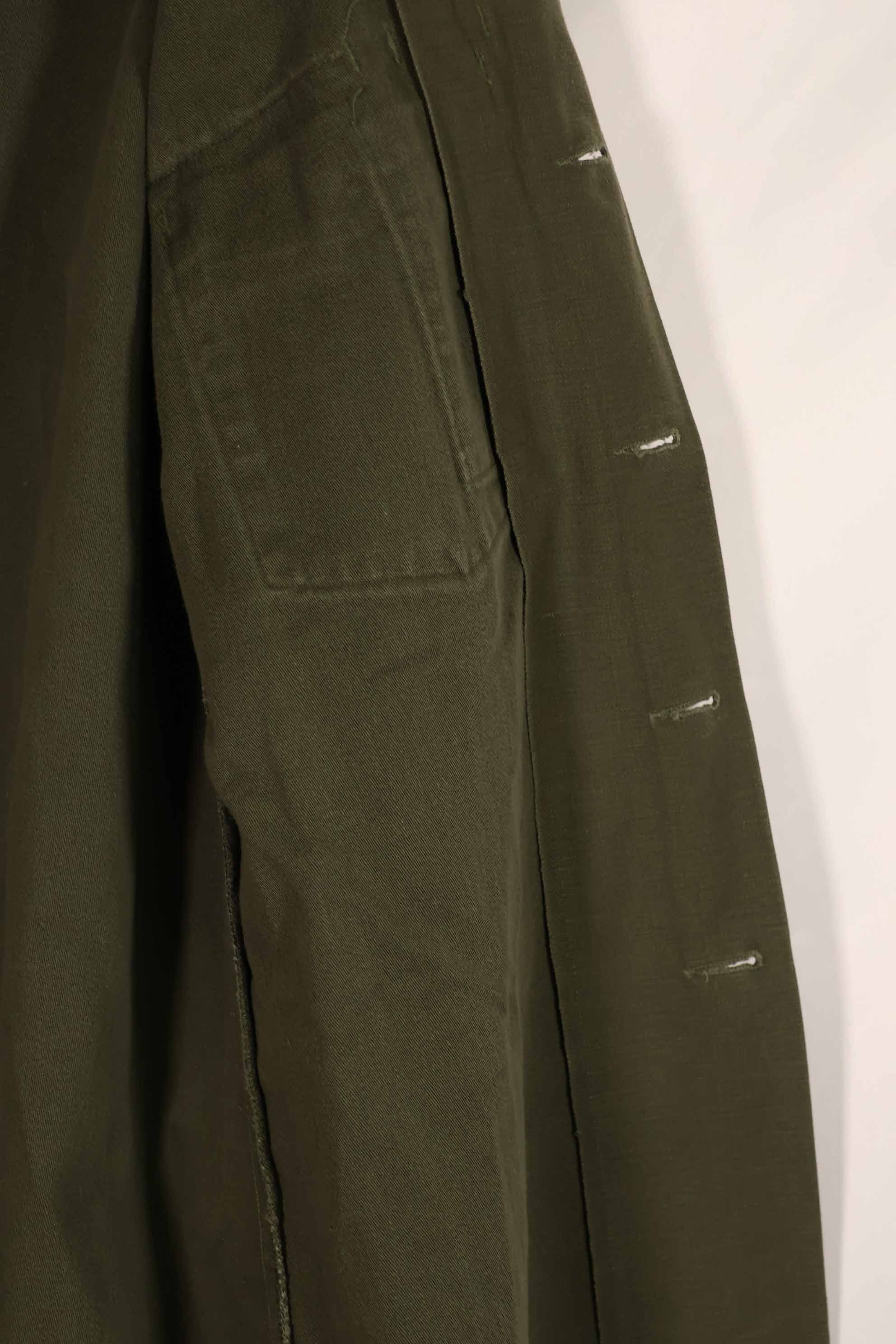 実物 1973年製 アメリカ軍 OG-107 ユーティリティシャツ 16 1/2 x 36 中古品 E