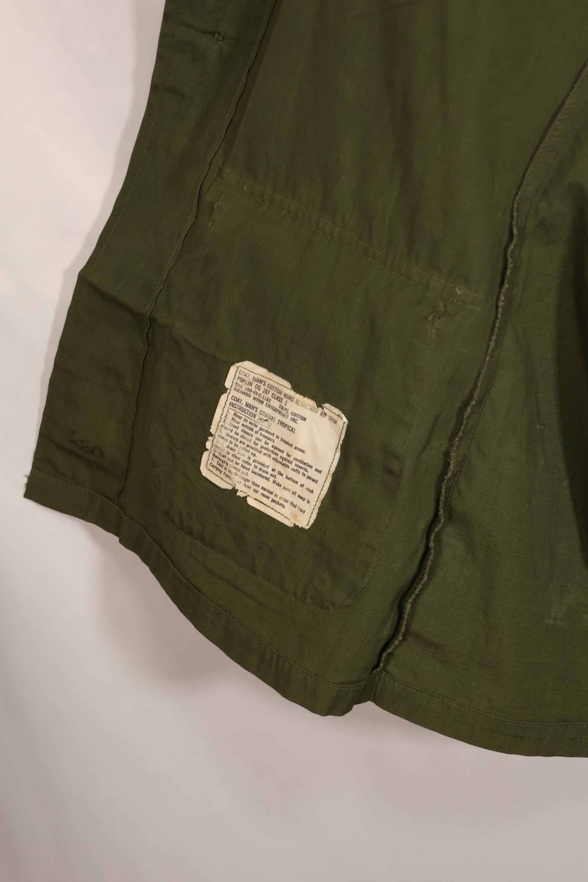 実物 1969年製 4th Model ジャングルファティーグ ジャケット X-S-R 状態良い 中古品