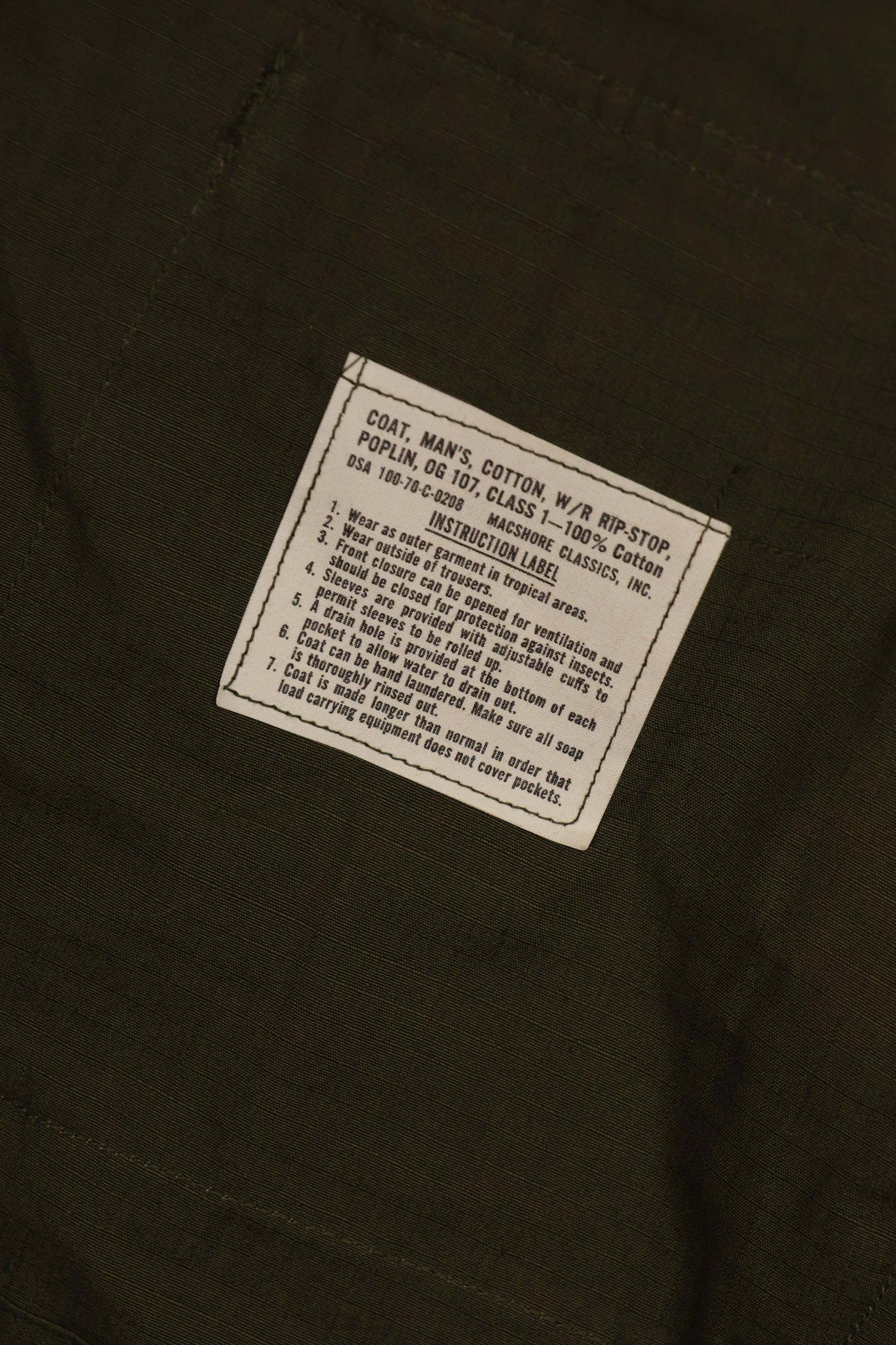 実物 デッドストック 1970年製 4th Model ジャングルファティーグ ジャケット M-S