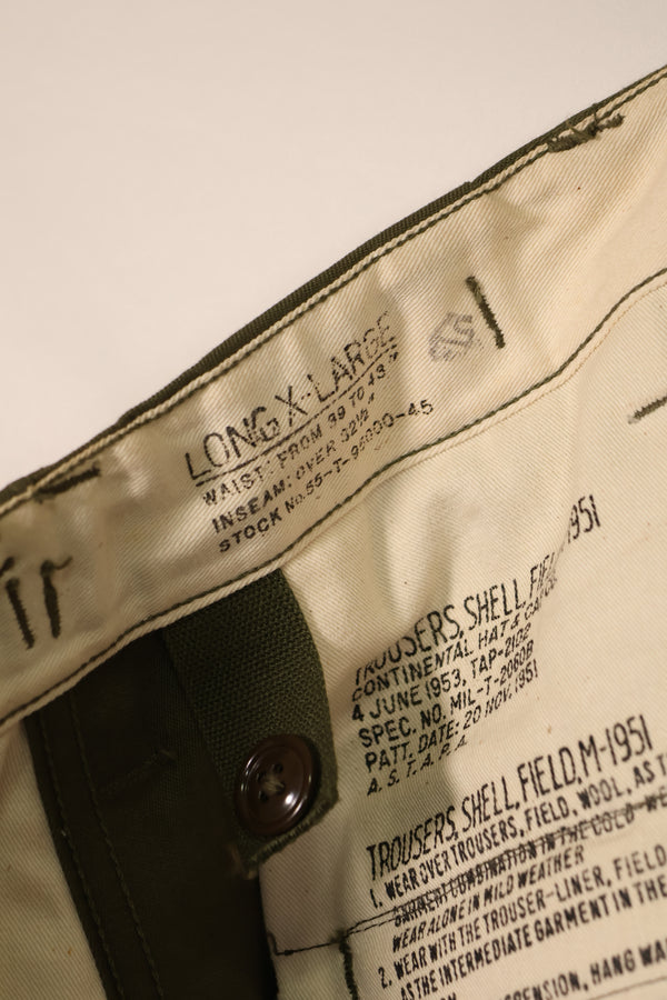 実物 1951年製 M51 コットンフィールドパンツ X-LARGE-LONG デッドストック 未使用品