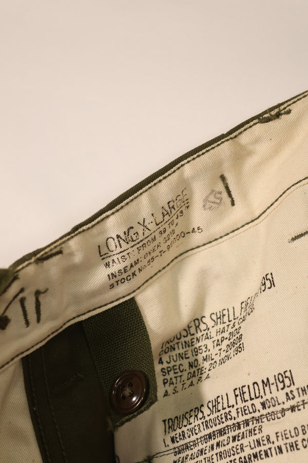 実物 1951年製 M51 コットンフィールドパンツ X-LARGE-LONG デッドストック 未使用品