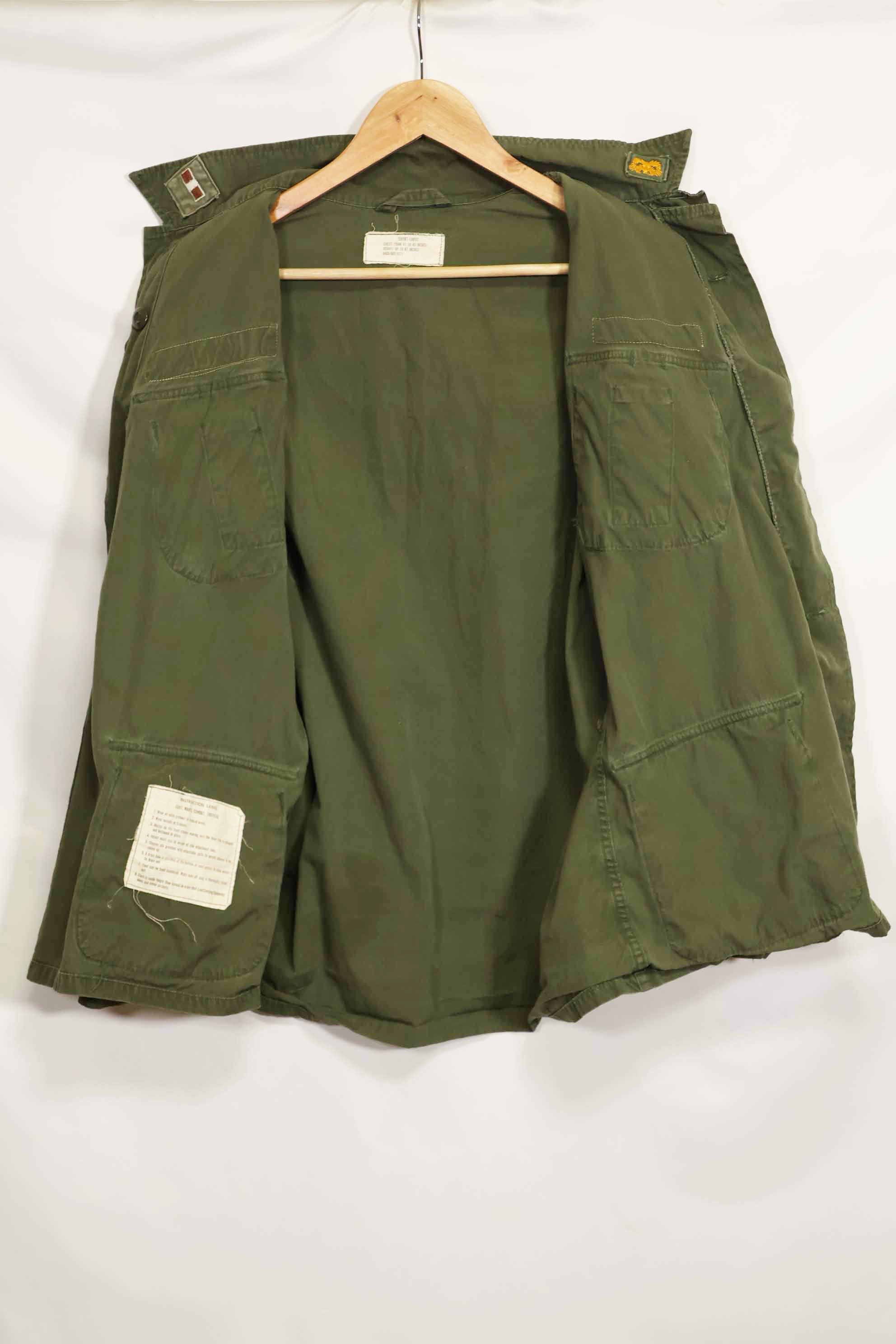 1965〜66年頃 2nd Model ジャングルファティーグ ジャケット S-L パッチ付き 中古品
