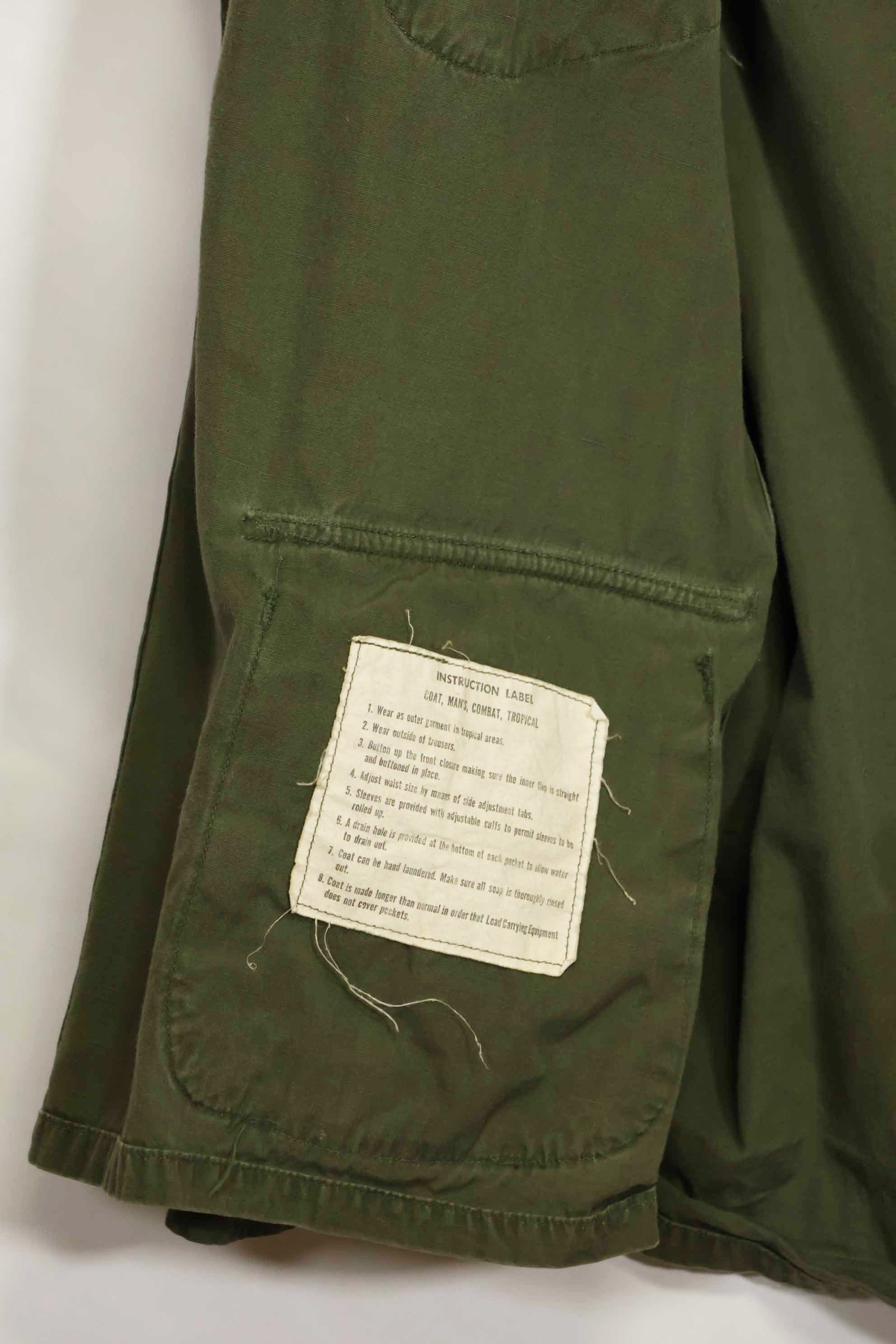 1965〜66年頃 2nd Model ジャングルファティーグ ジャケット S-L パッチ付き 中古品