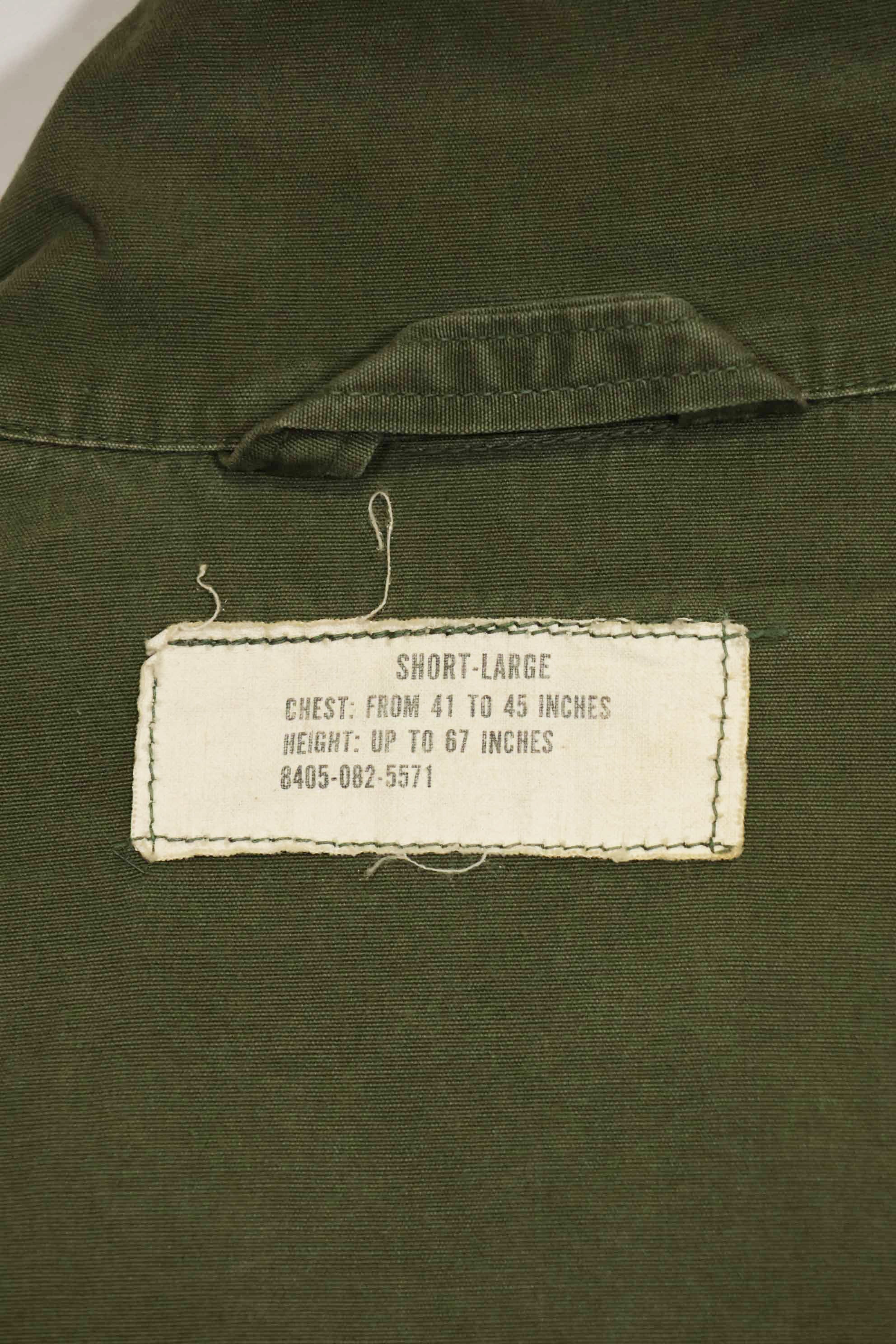 1965〜66年頃 2nd Model ジャングルファティーグ ジャケット S-L パッチ付き 中古品