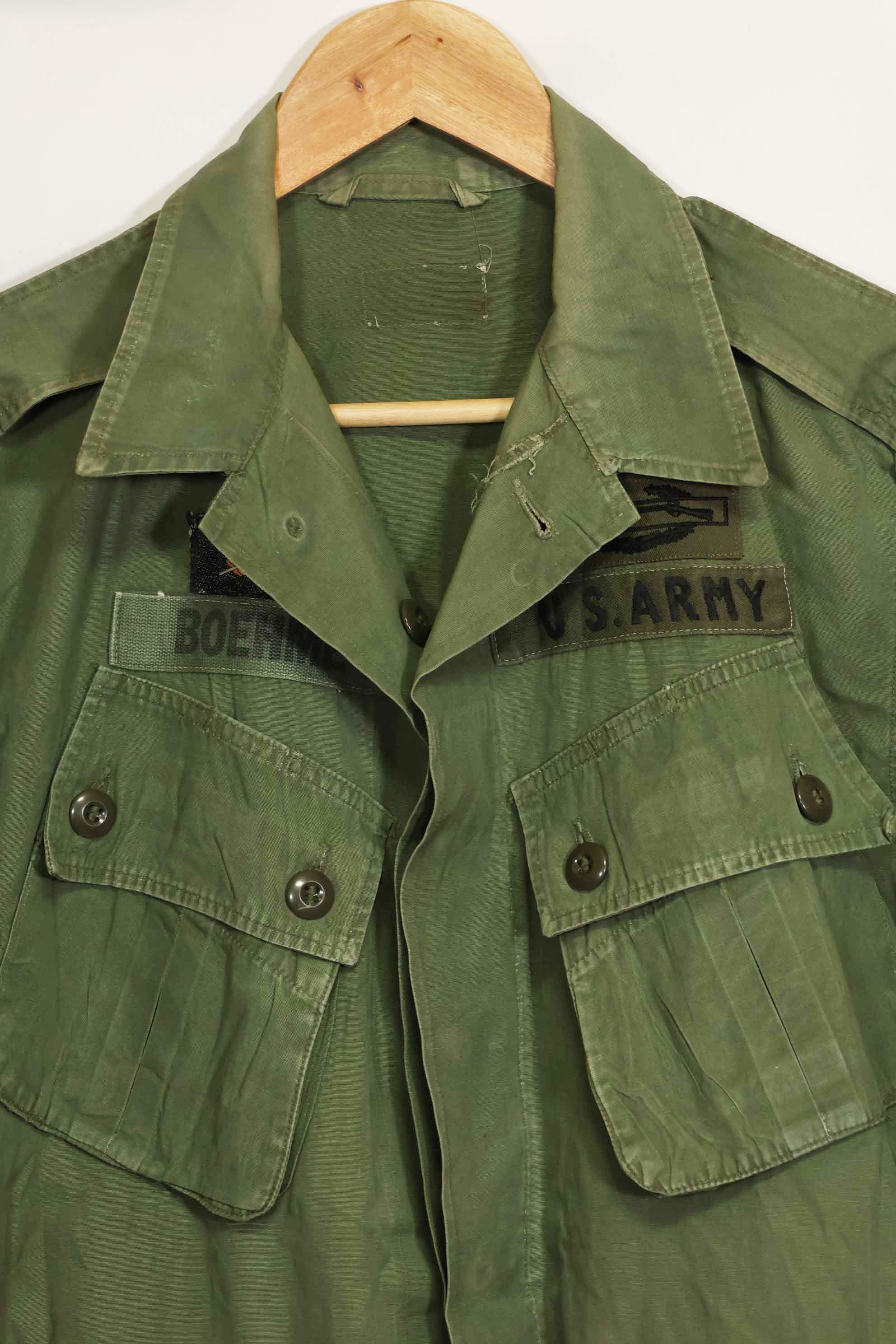 1963年契約 1st Model ジャングルファティーグ ジャケット ラベルなし パッチ後付け 中古品