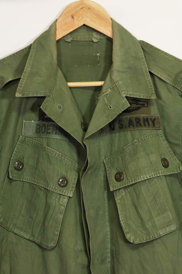 1963年契約 1st Model ジャングルファティーグ ジャケット ラベルなし パッチ後付け 中古品