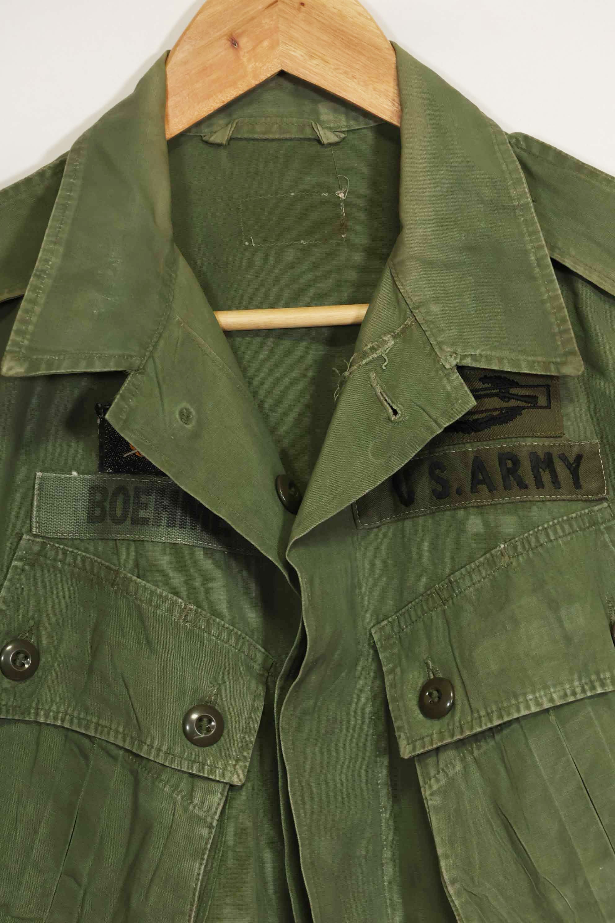 1963年契約 1st Model ジャングルファティーグ ジャケット ラベルなし パッチ後付け 中古品