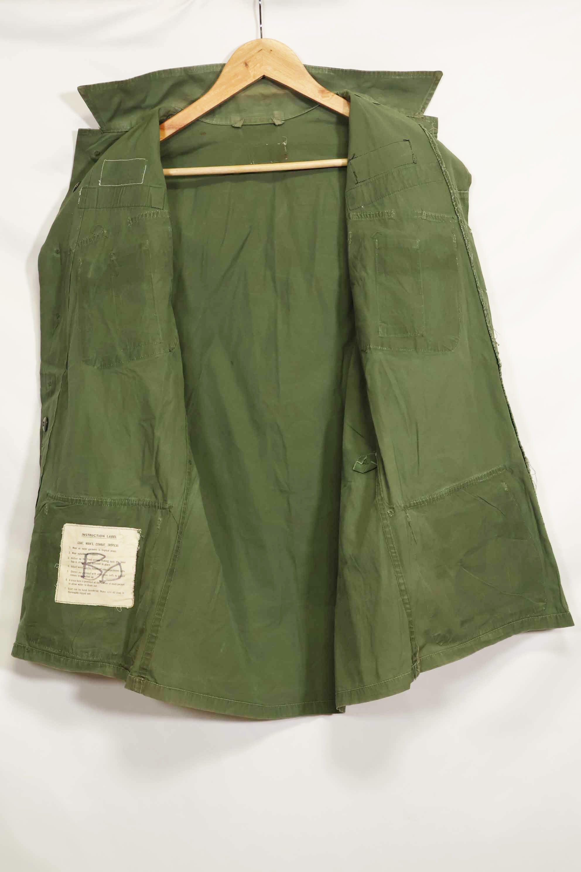 1963年契約 1st Model ジャングルファティーグ ジャケット ラベルなし パッチ後付け 中古品