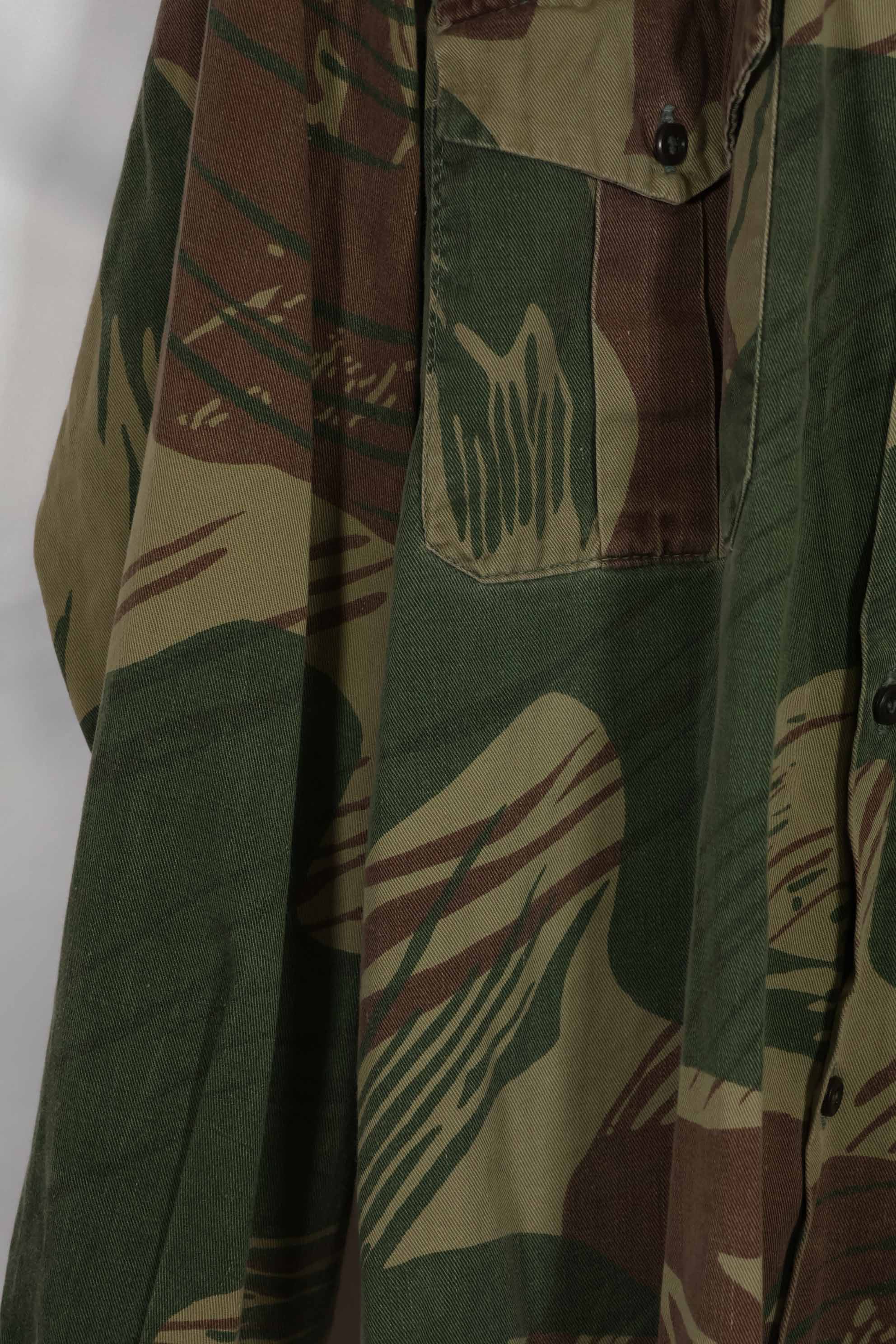 実物 ローデシア軍 ローデシア迷彩 シャツ ボタン欠損あり 中古品