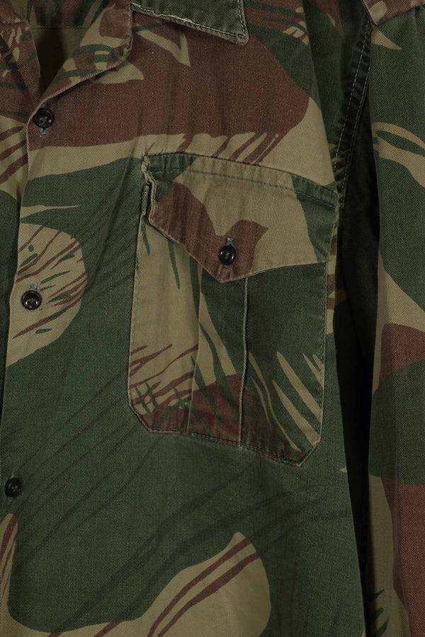実物 ローデシア軍 ローデシア迷彩 シャツ ボタン欠損あり 中古品