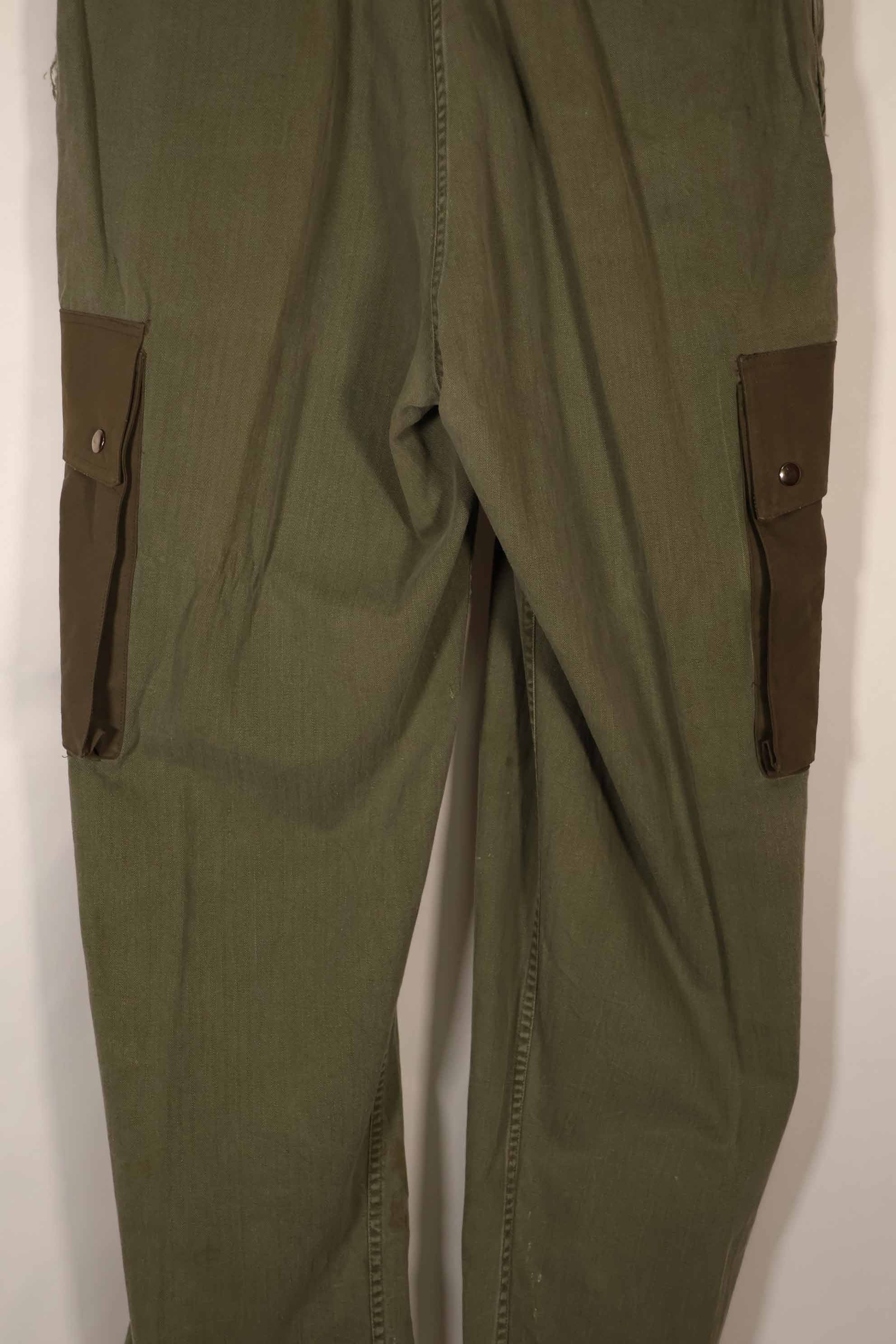 実物 1940年代〜50年代 アメリカ陸軍 HBTパンツ 改造ポケット 中古品