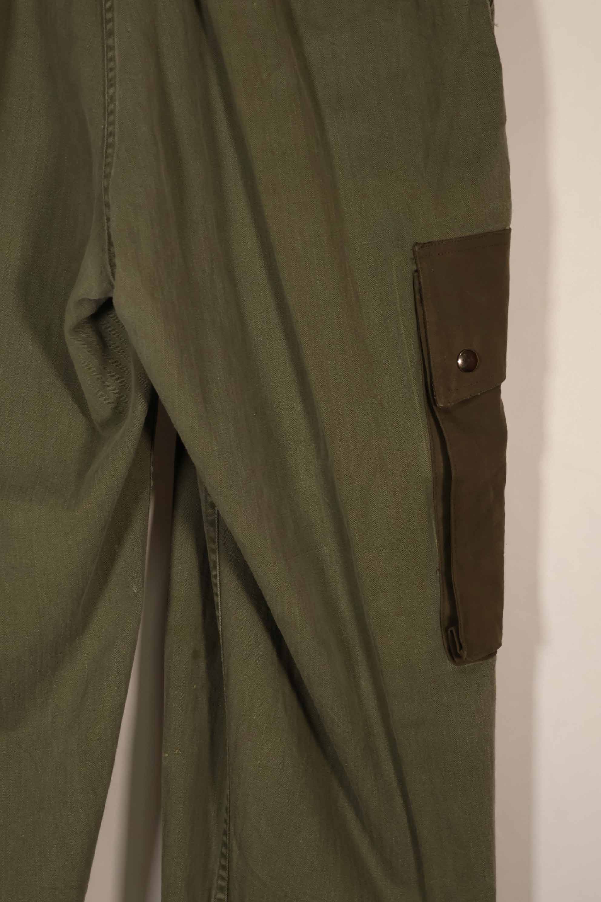 実物 1940年代〜50年代 アメリカ陸軍 HBTパンツ 改造ポケット 中古品