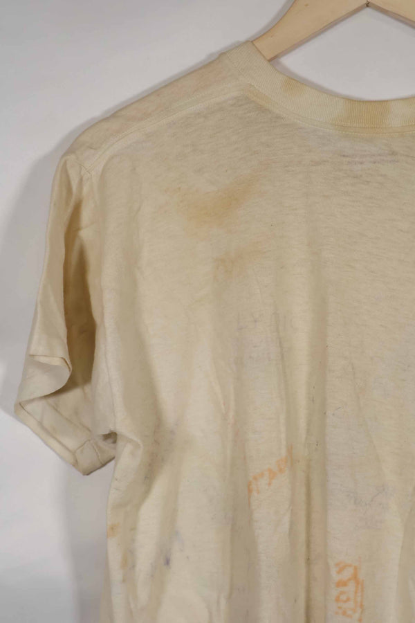 実物 ベトナム戦争 アメリカ軍Tシャツ ハンドライティング 中古品