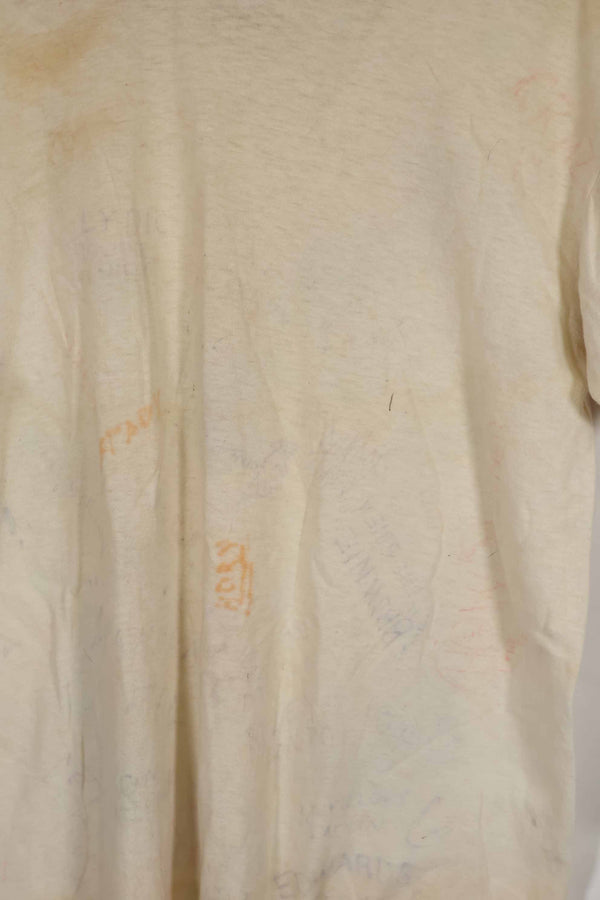 実物 ベトナム戦争 アメリカ軍Tシャツ ハンドライティング 中古品