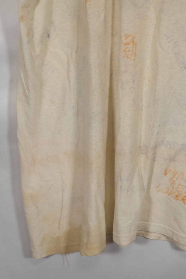 実物 ベトナム戦争 アメリカ軍Tシャツ ハンドライティング 中古品