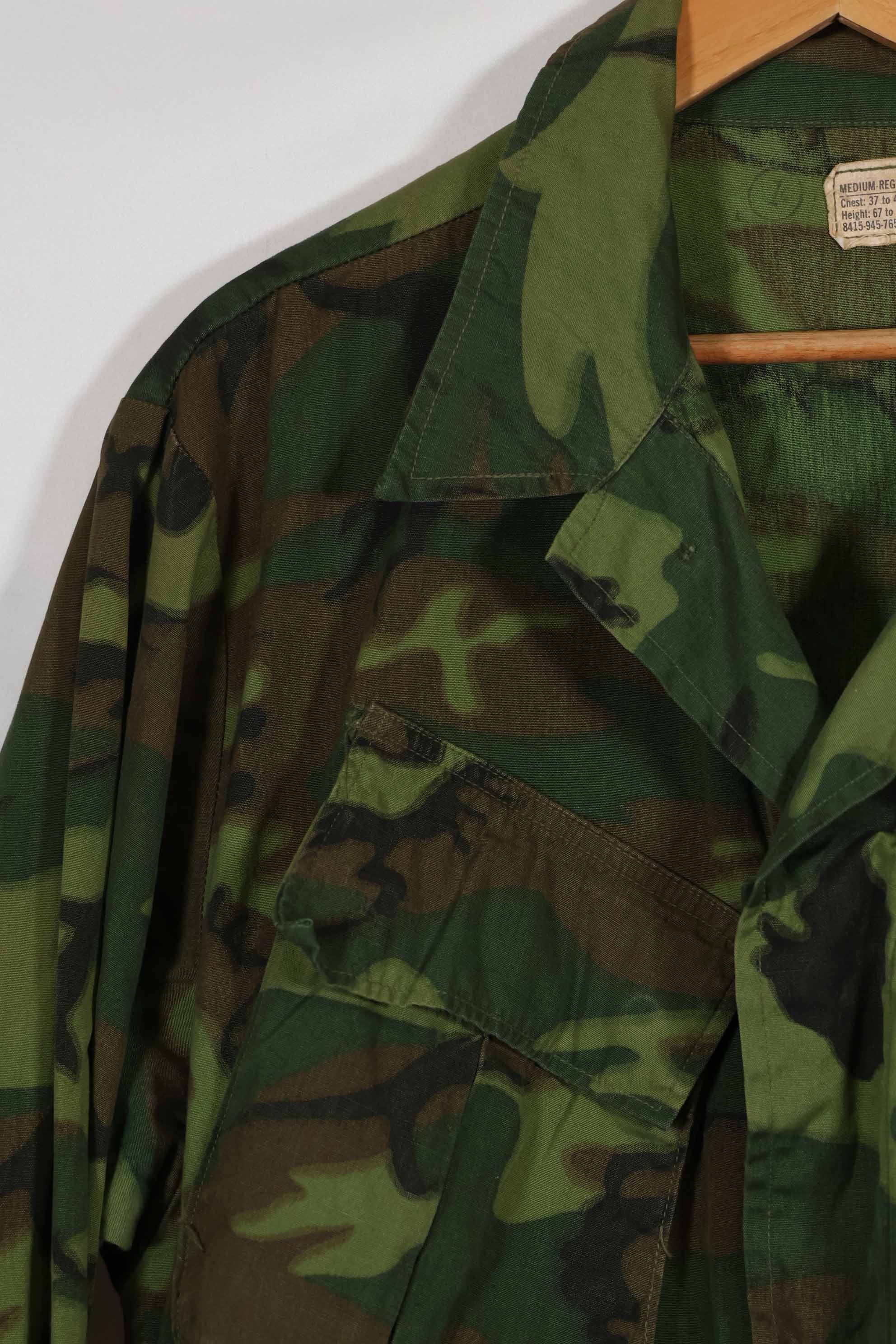 1968年製 ポップリン製 ノンリップ ERDL ジャングルファティーグ ジャケット M-R 状態良い