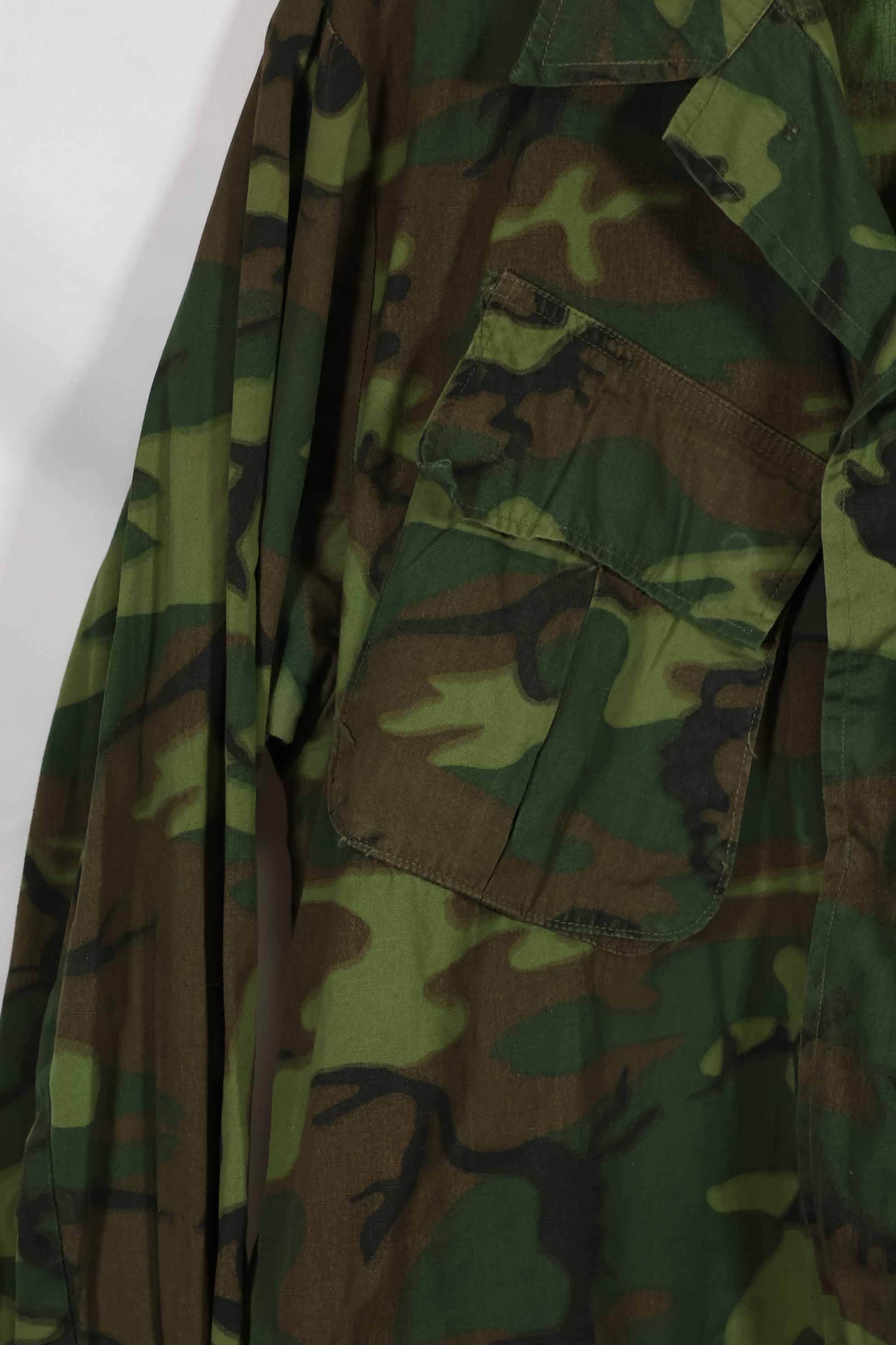 1968年製 ポップリン製 ノンリップ ERDL ジャングルファティーグ ジャケット M-R 状態良い