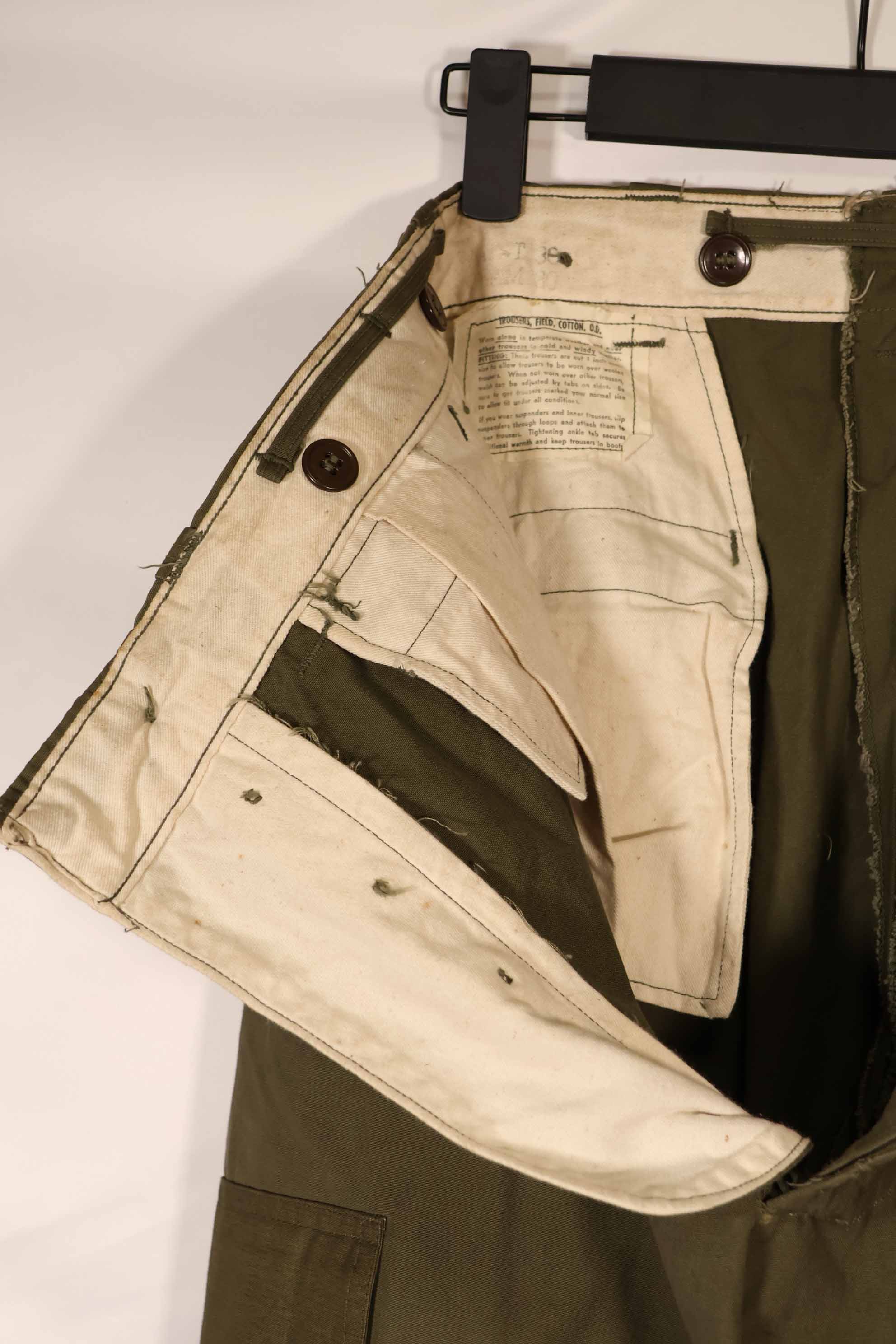 実物 1940年代〜50年代 アメリカ陸軍 M45 パンツ 空挺パンツ 中古品