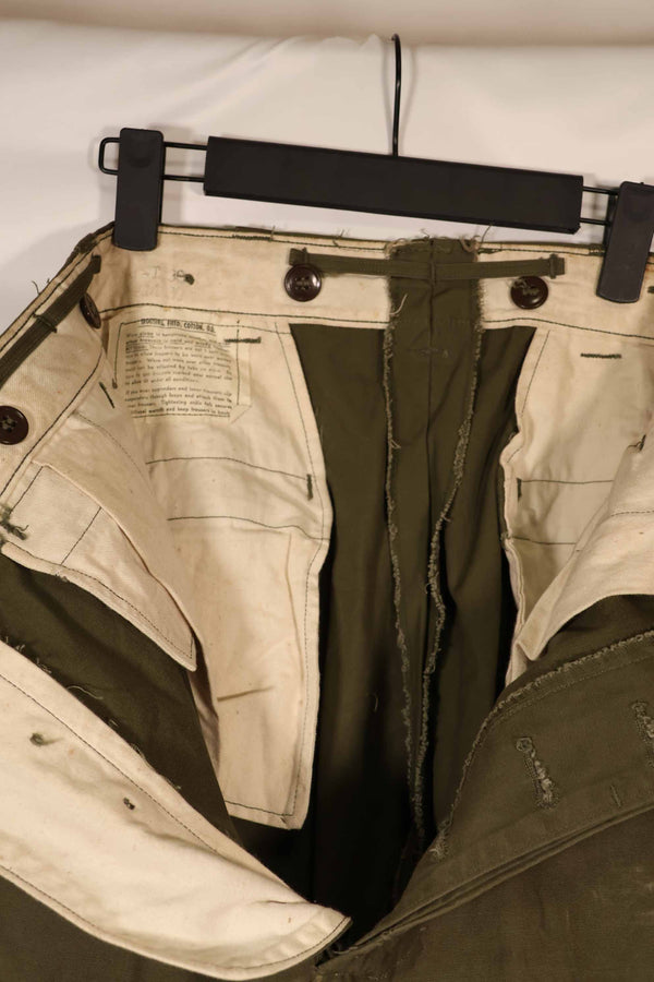 実物 1940年代〜50年代 アメリカ陸軍 M45 パンツ 空挺パンツ 中古品