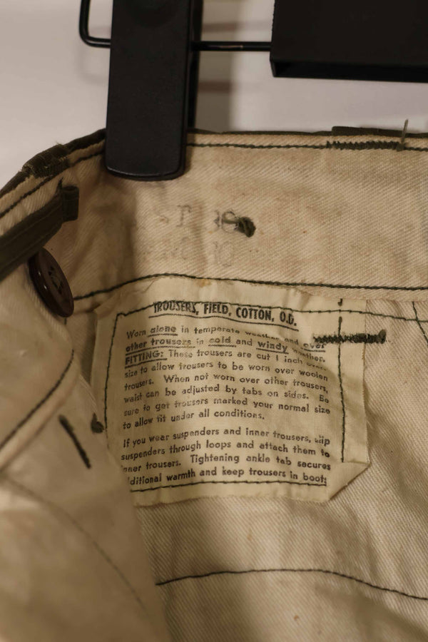 実物 1940年代〜50年代 アメリカ陸軍 M45 パンツ 空挺パンツ 中古品