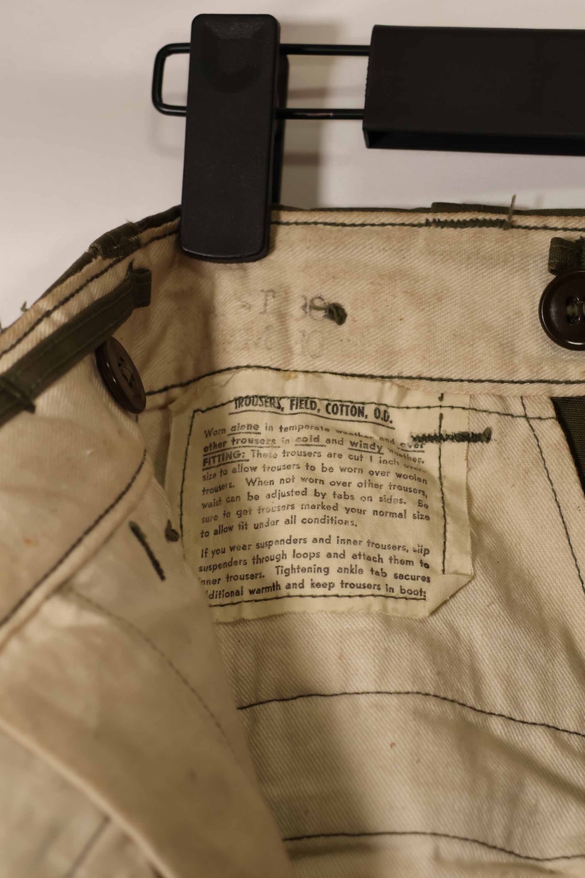 実物 1940年代〜50年代 アメリカ陸軍 M45 パンツ 空挺パンツ 中古品