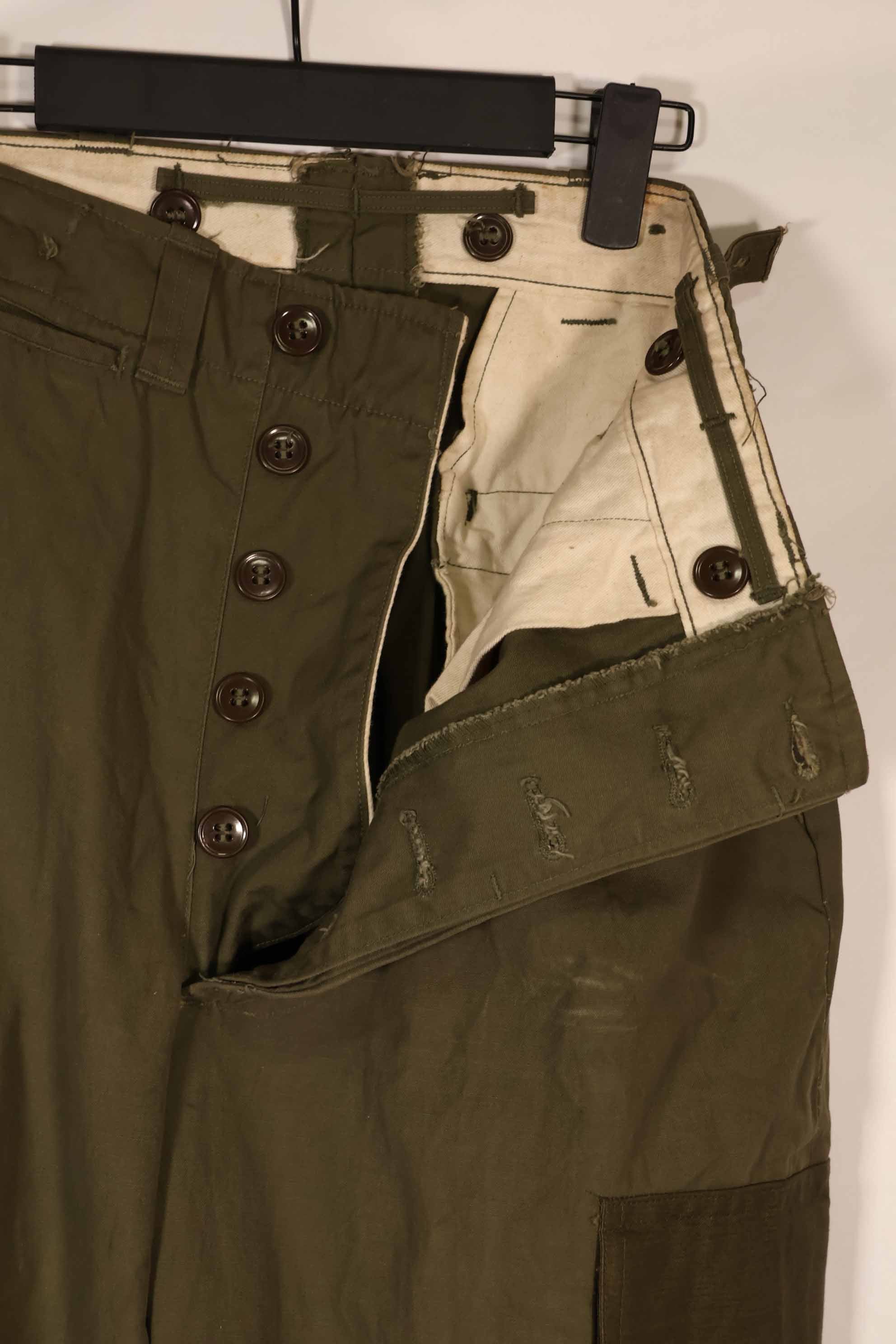 実物 1940年代〜50年代 アメリカ陸軍 M45 パンツ 空挺パンツ 中古品
