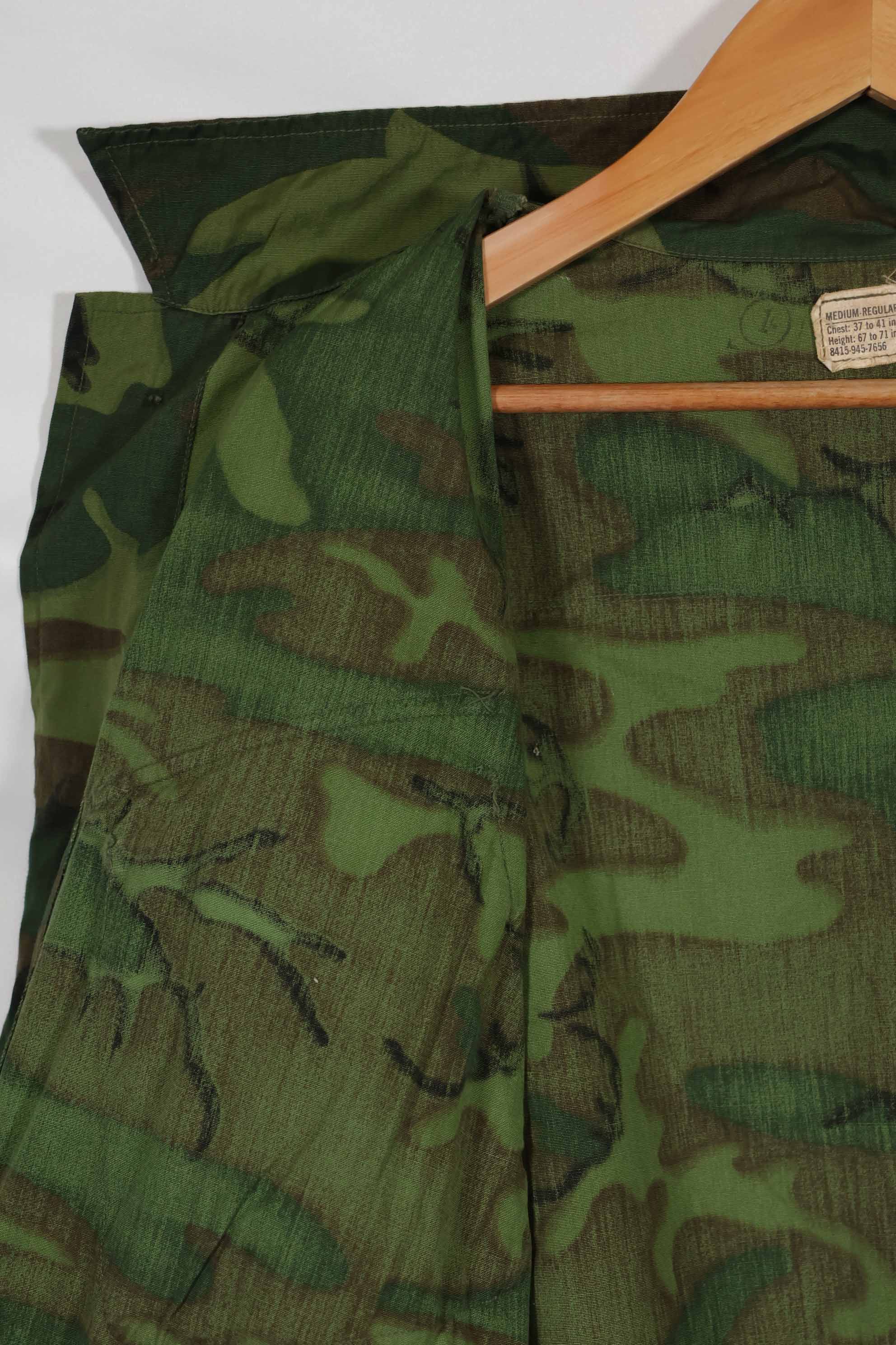1968年製 ポップリン製 ノンリップ ERDL ジャングルファティーグ ジャケット M-R 状態良い