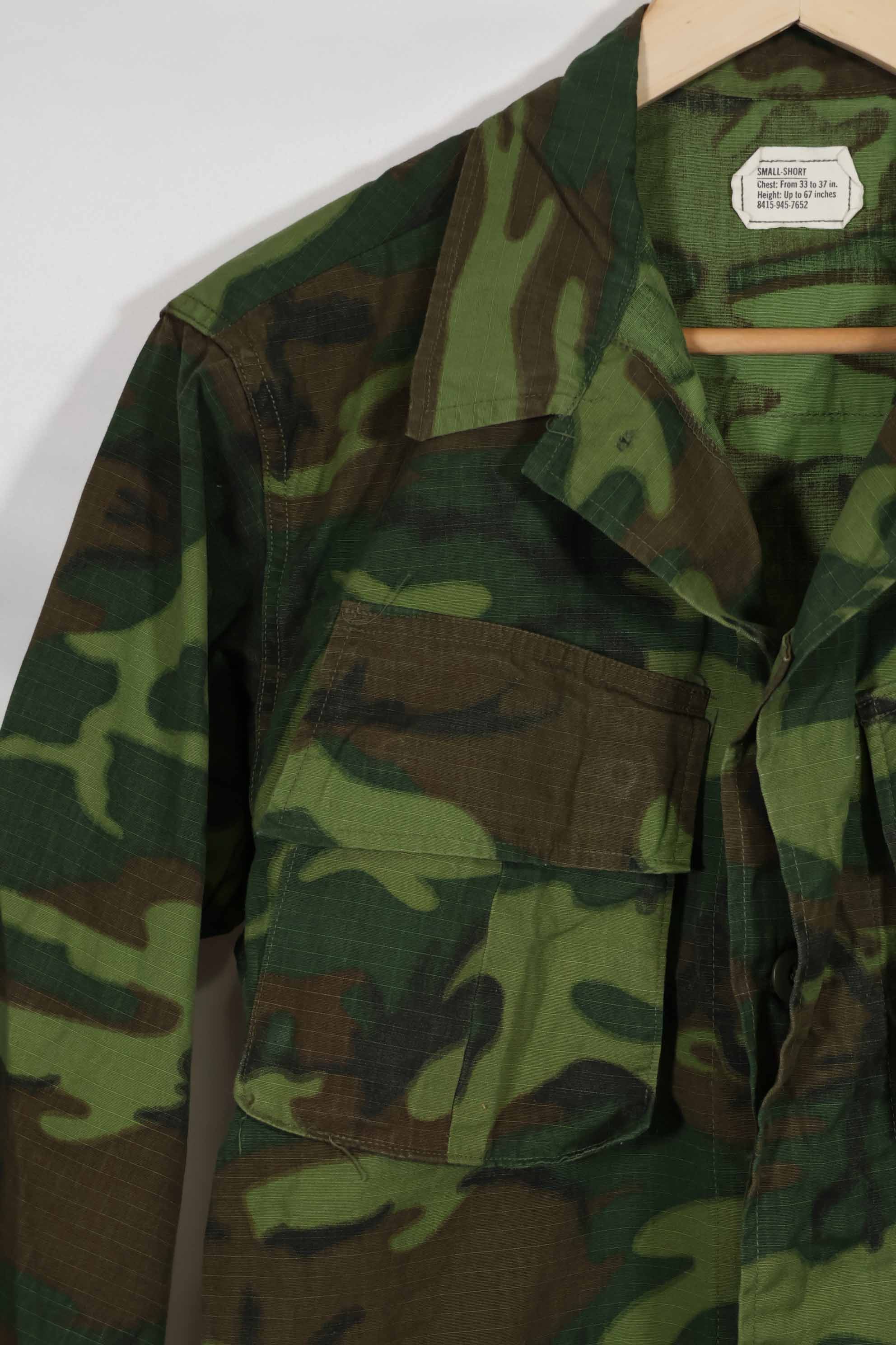 1969年製 リップストップ生地 ERDL ジャングルファティーグ ジャケット S-S ほぼ未使用