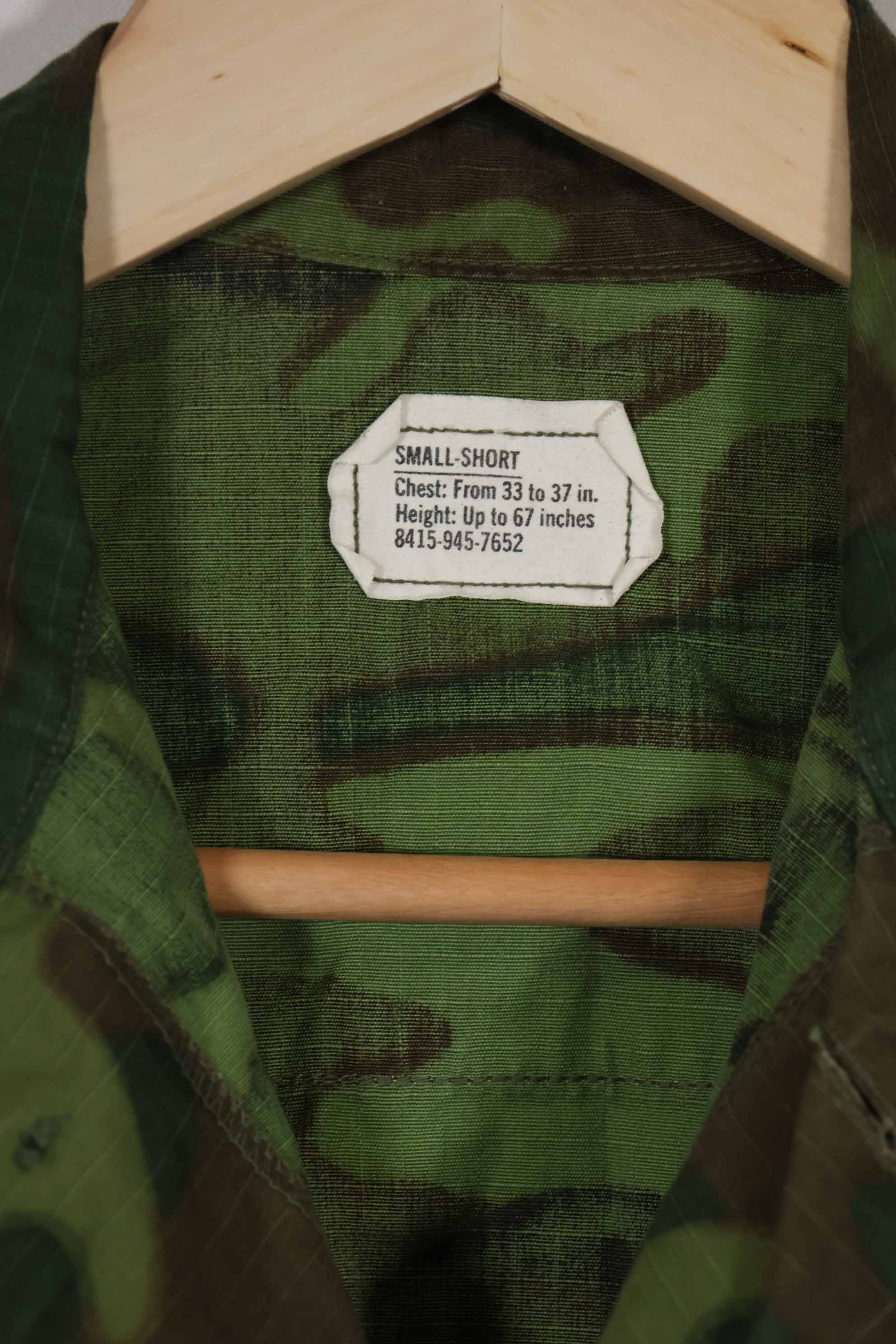 1969年製 リップストップ生地 ERDL ジャングルファティーグ ジャケット S-S ほぼ未使用