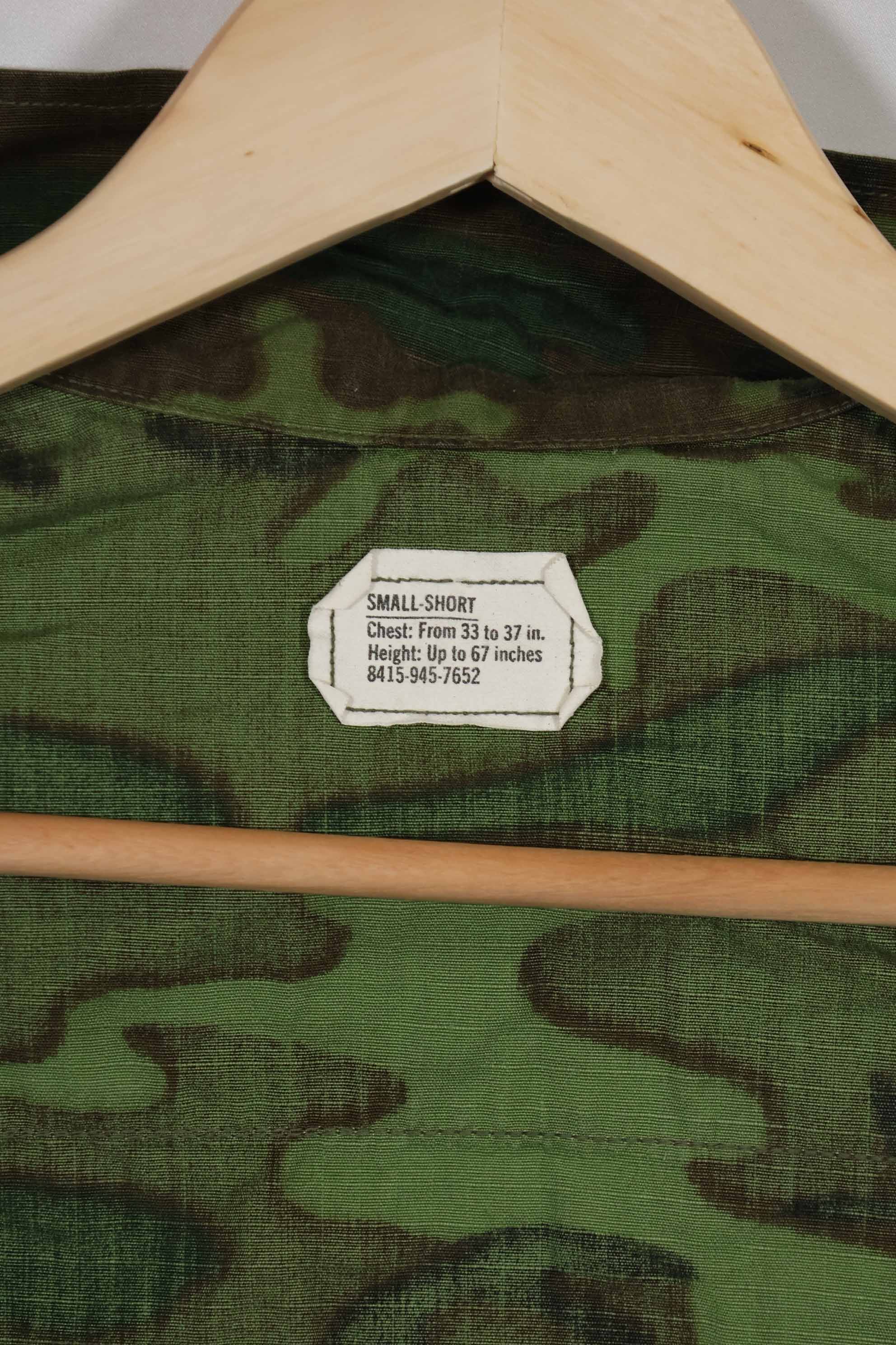 1969年製 リップストップ生地 ERDL ジャングルファティーグ ジャケット S-S ほぼ未使用