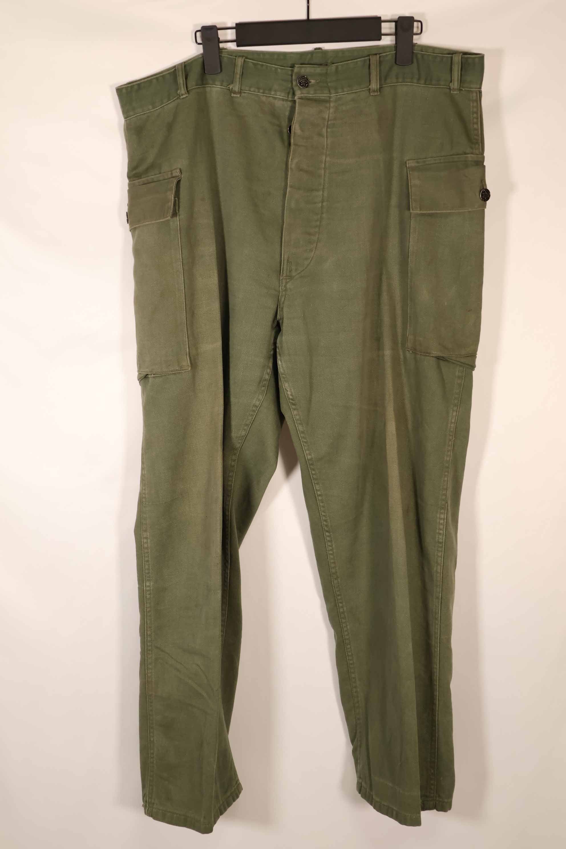 実物 1940年代〜50年代 アメリカ陸軍 M43 パンツカット コットンパンツ 中古品