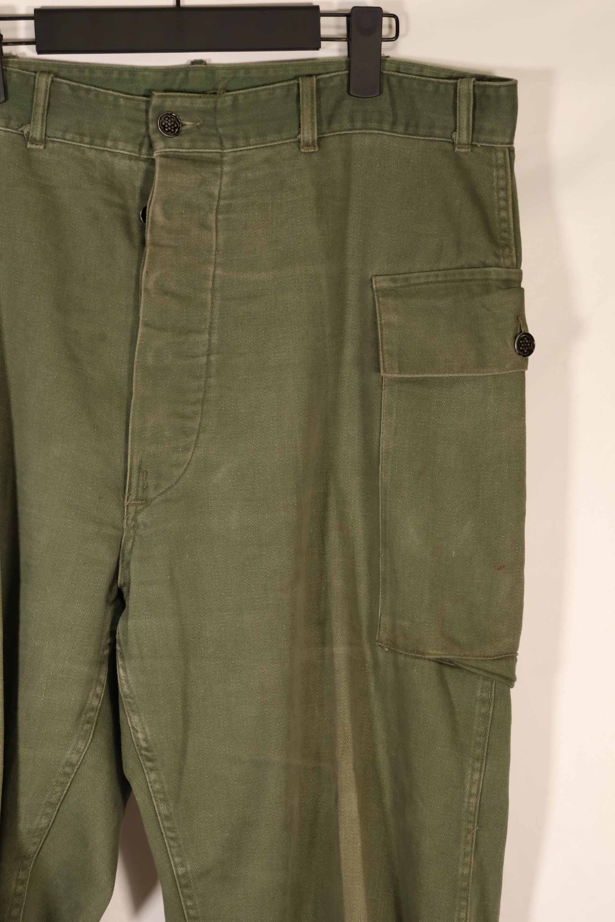 実物 1940年代〜50年代 アメリカ陸軍 M43 パンツカット コットンパンツ 中古品
