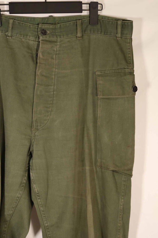 実物 1940年代〜50年代 アメリカ陸軍 M43 パンツカット コットンパンツ 中古品