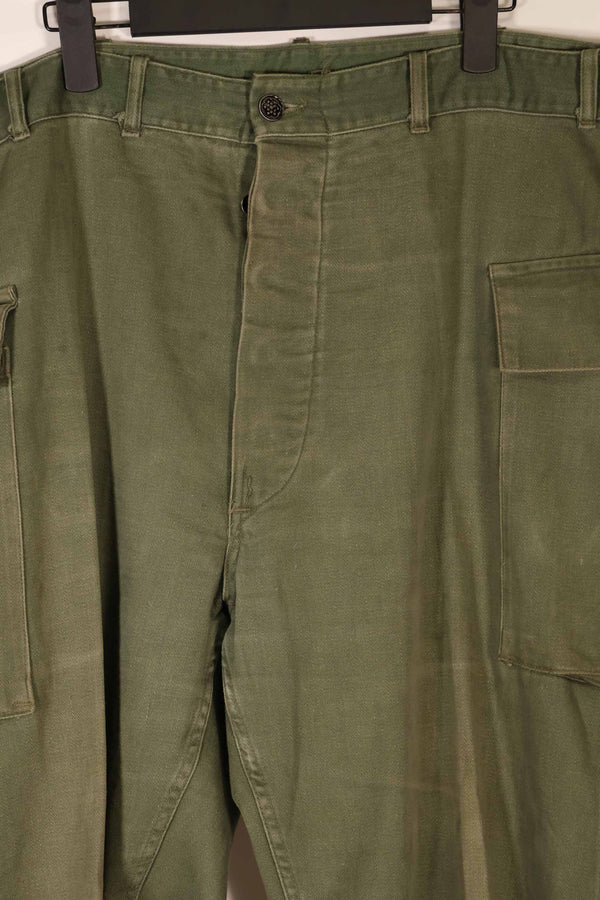 実物 1940年代〜50年代 アメリカ陸軍 M43 パンツカット コットンパンツ 中古品