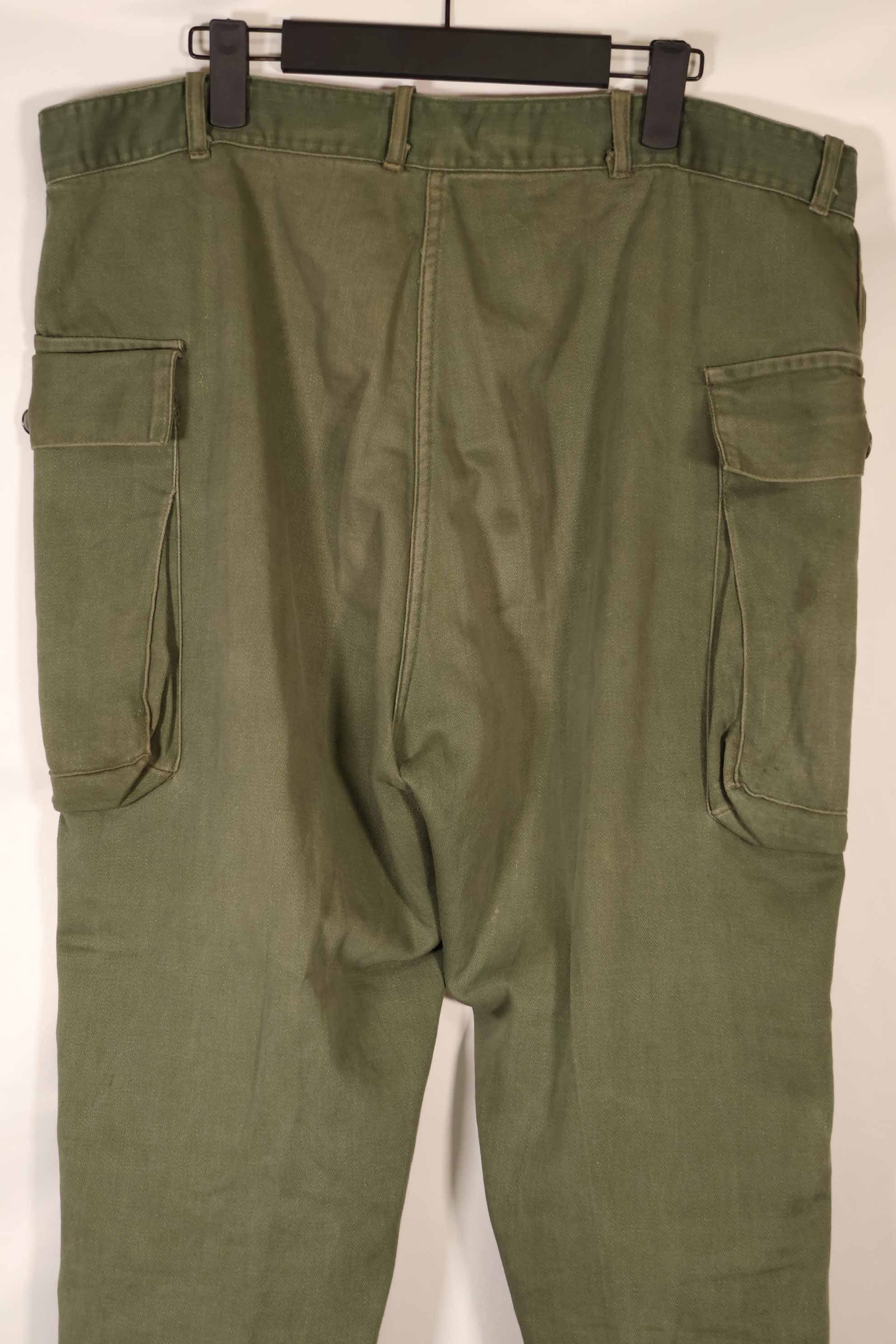 実物 1940年代〜50年代 アメリカ陸軍 M43 パンツカット コットンパンツ 中古品