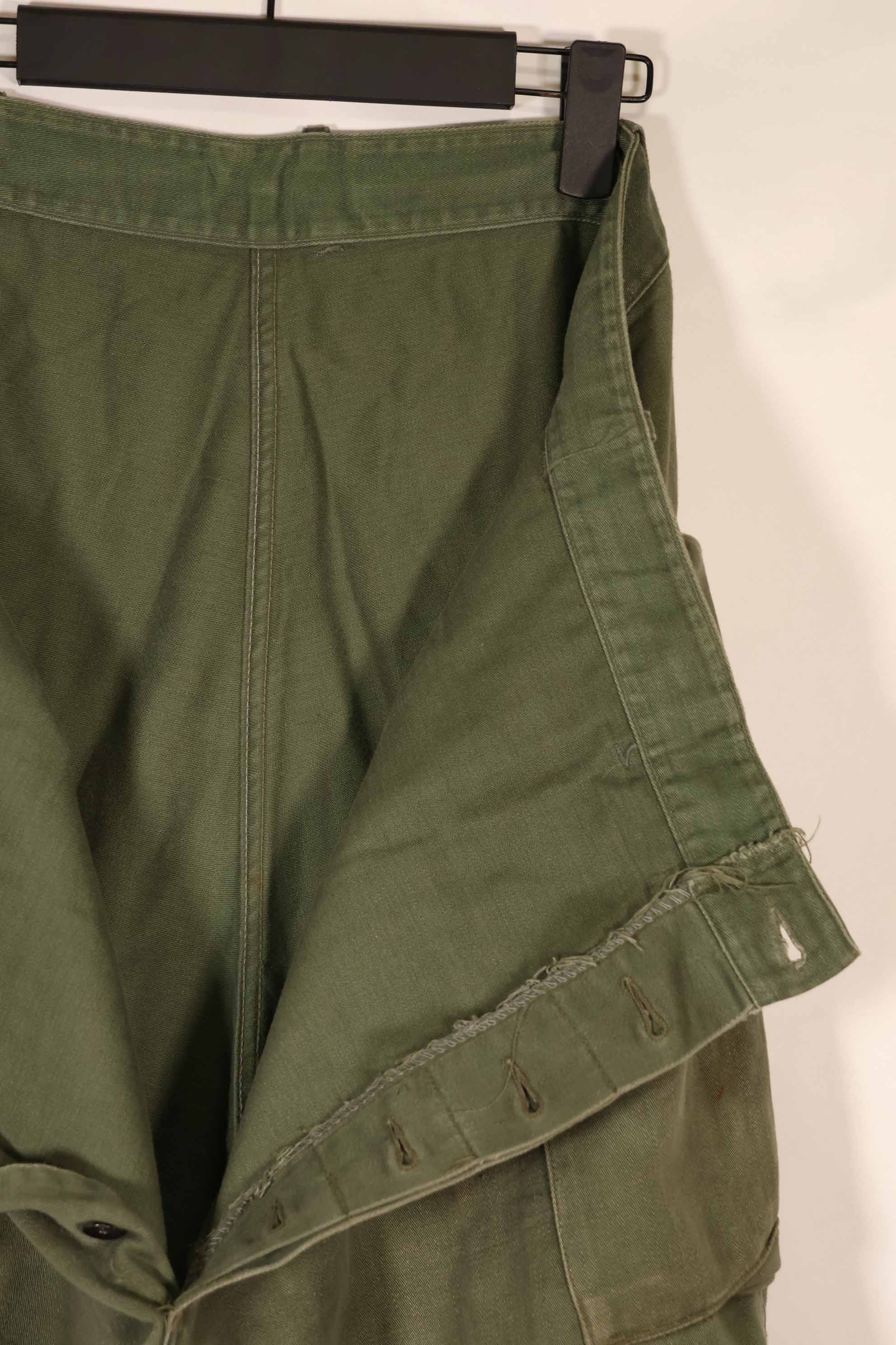 実物 1940年代〜50年代 アメリカ陸軍 M43 パンツカット コットンパンツ 中古品
