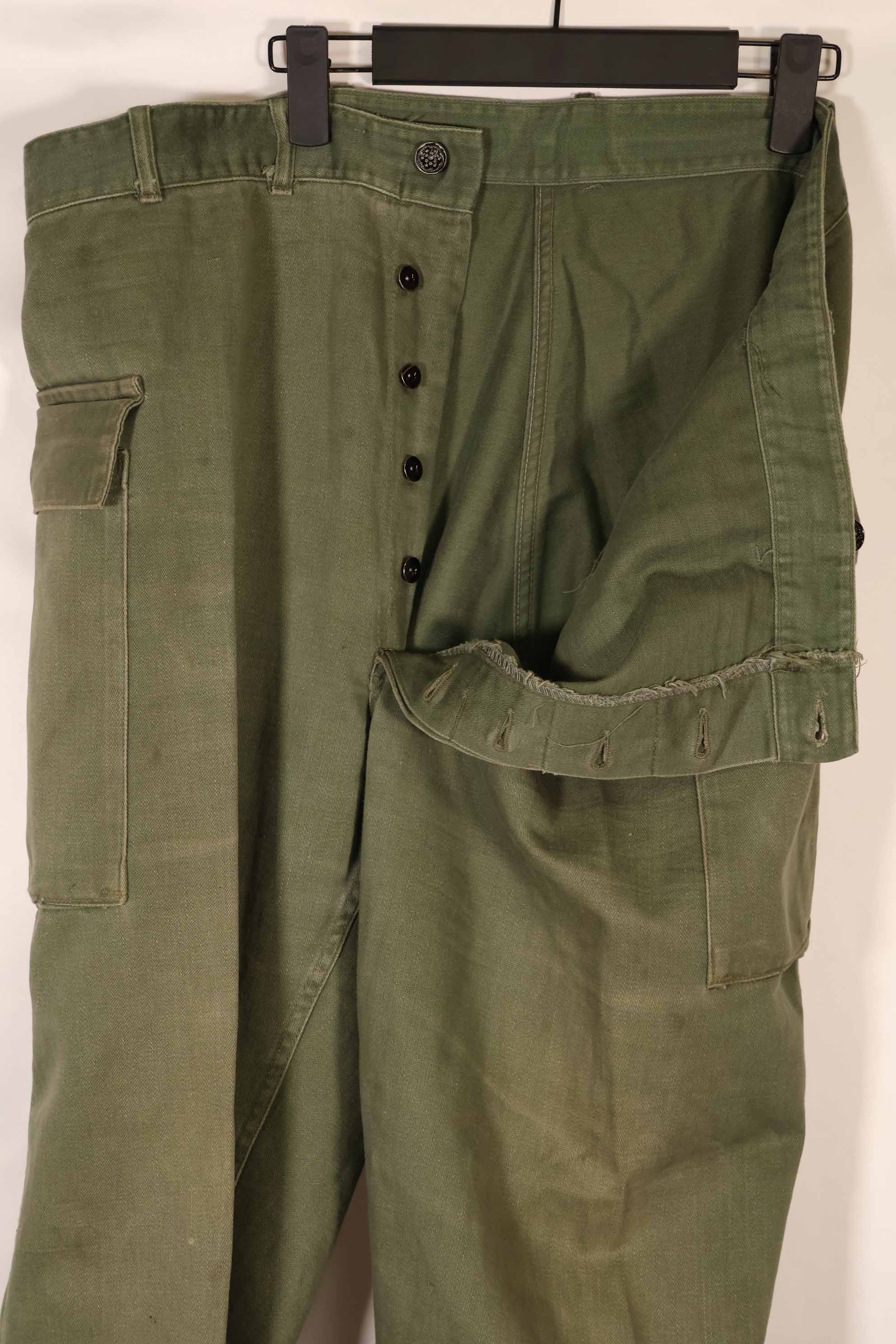 実物 1940年代〜50年代 アメリカ陸軍 M43 パンツカット コットンパンツ 中古品