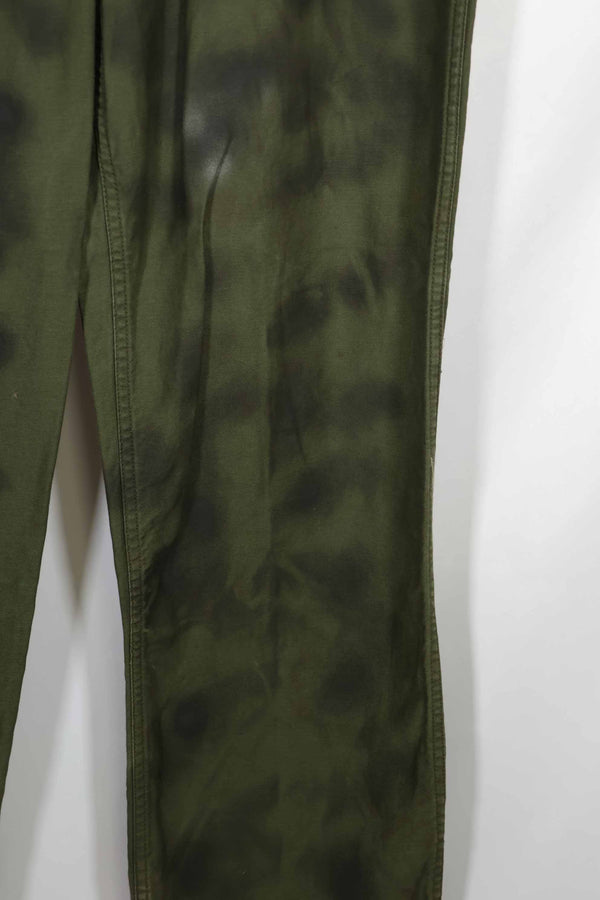 実物 1960年代ロット OG-107 ベイカーパンツ ハンドペイント迷彩 中古品