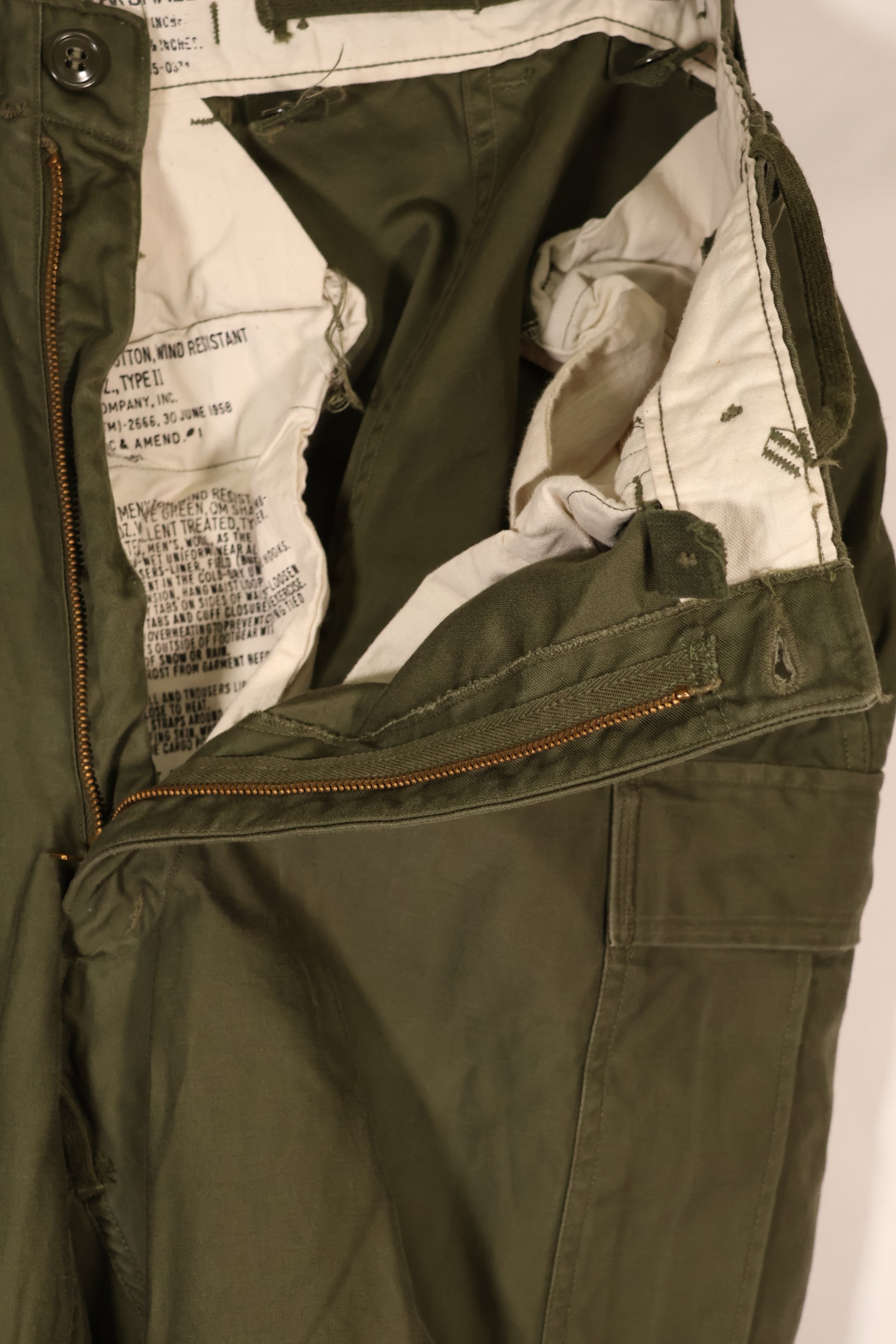 実物 1958年製 M51 コットン フィールドパンツ 中古品 S-R