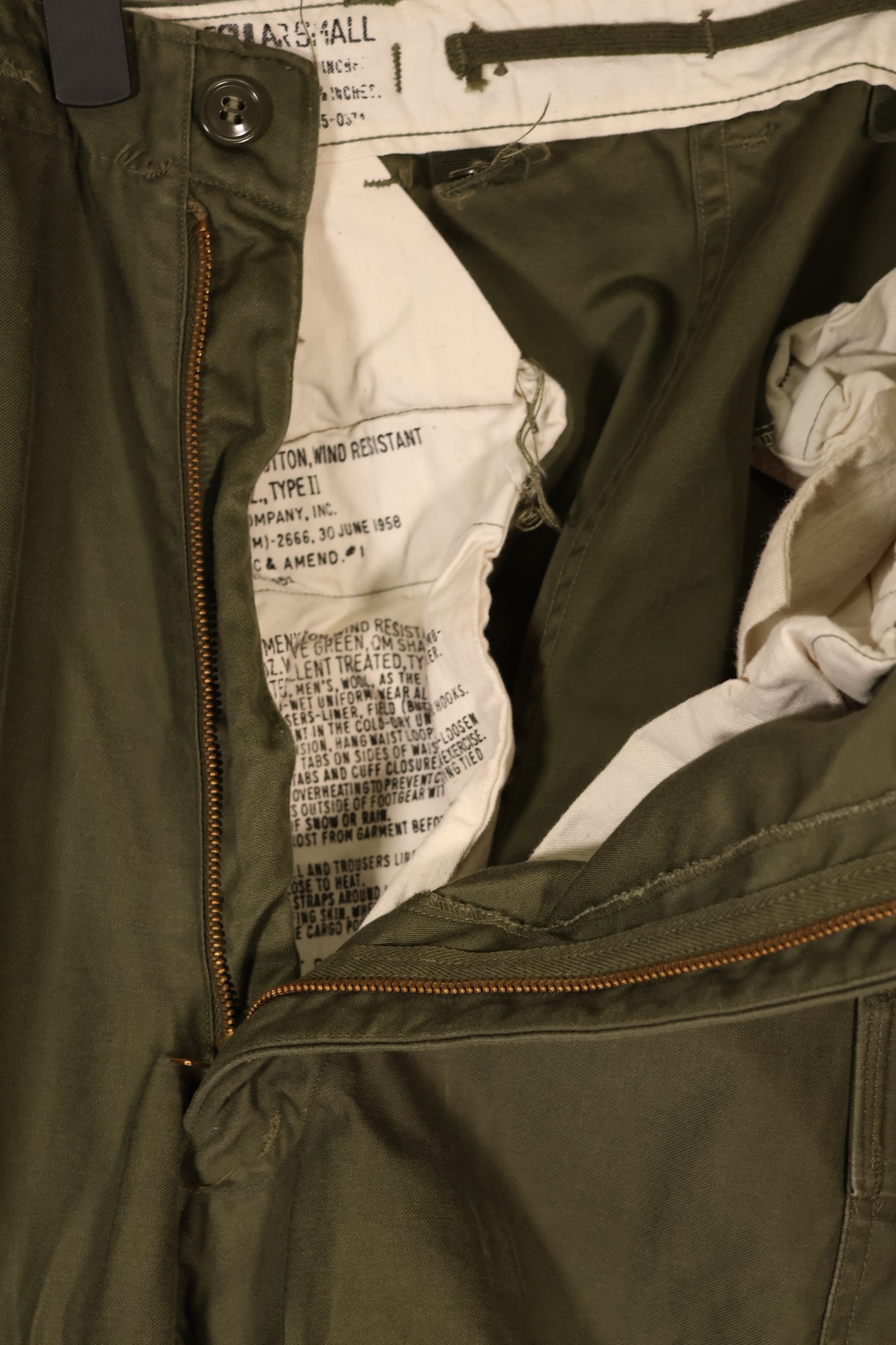 実物 1958年製 M51 コットン フィールドパンツ 中古品 S-R