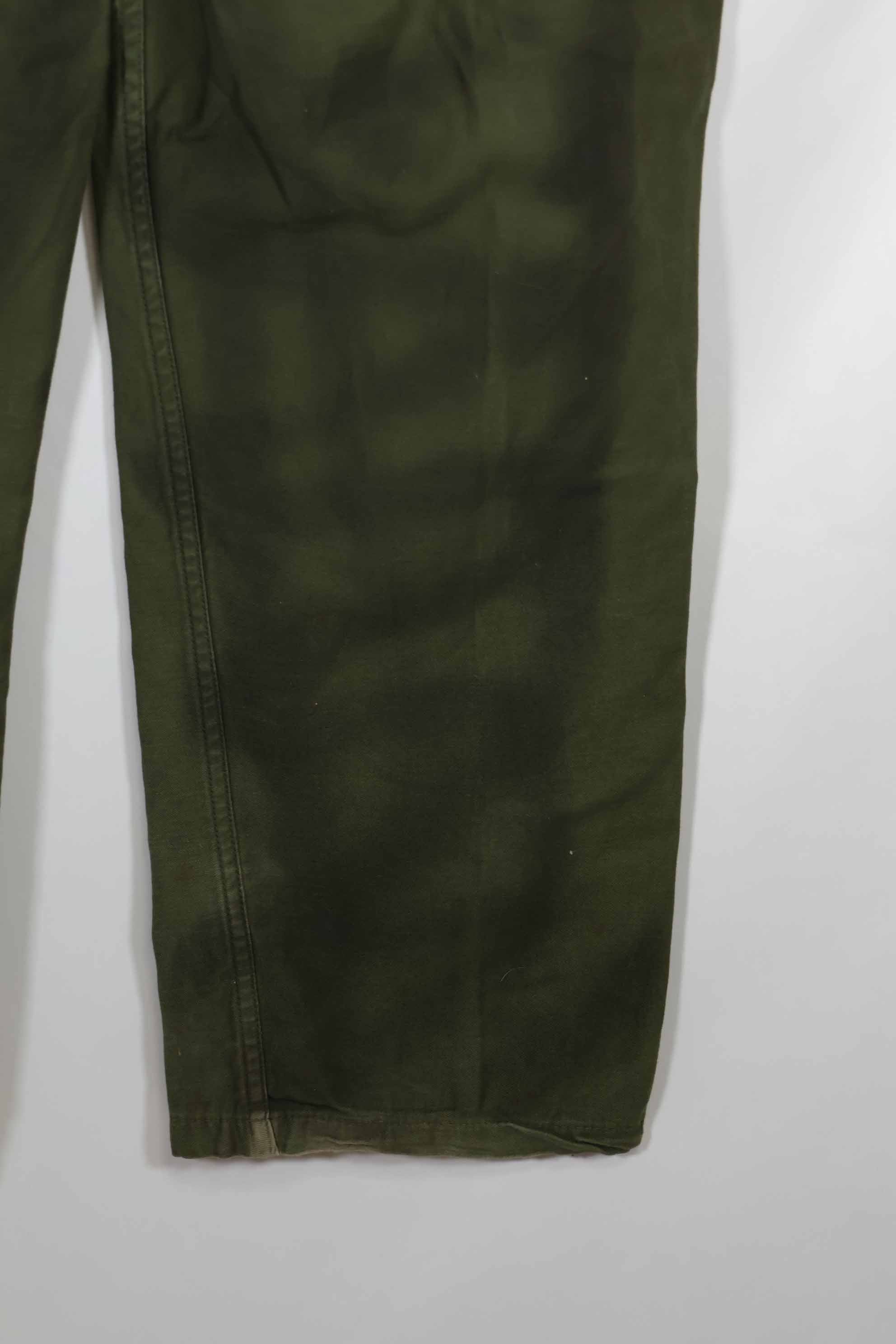 実物 1960年代ロット OG-107 ベイカーパンツ ハンドペイント迷彩 中古品