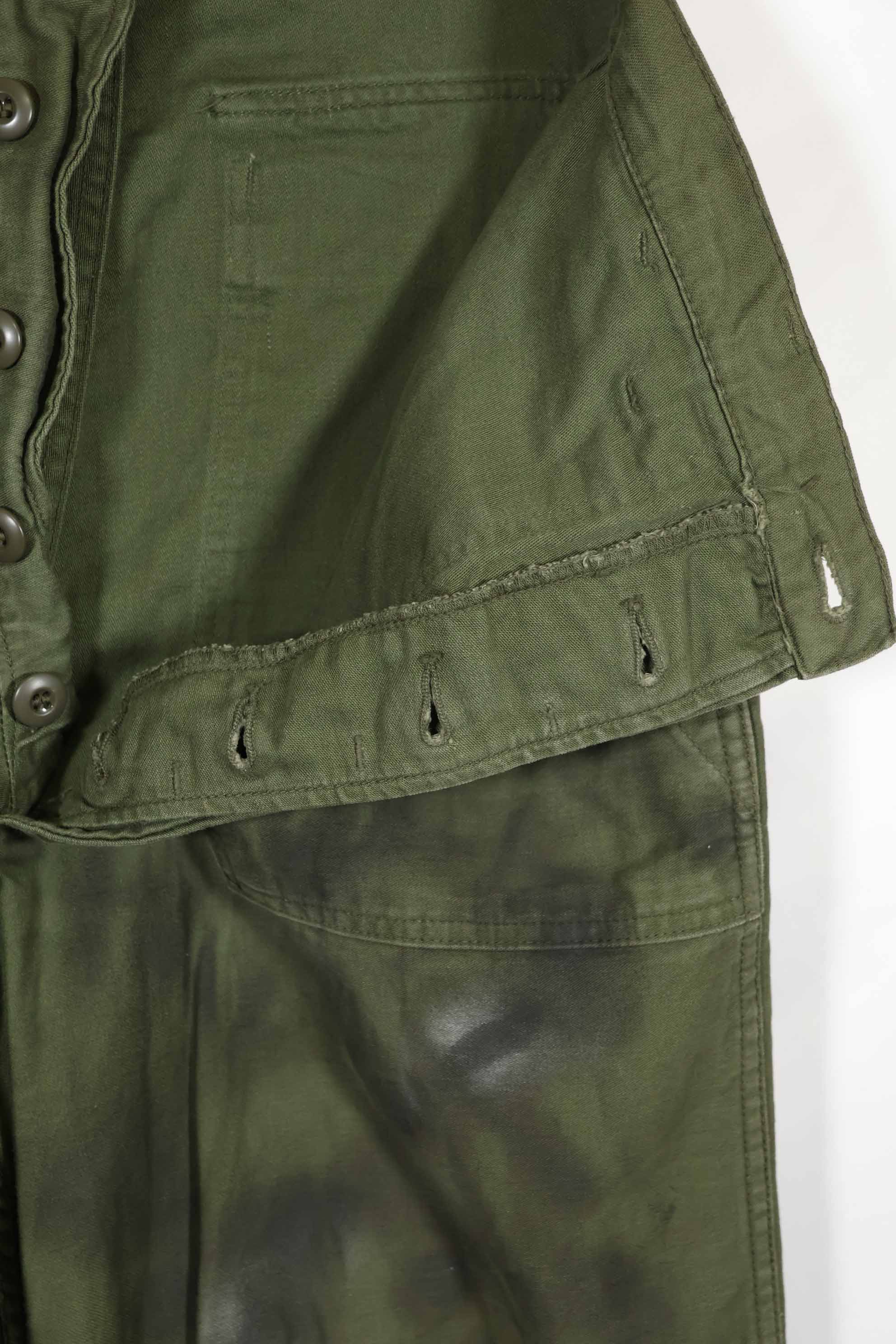 実物 1960年代ロット OG-107 ベイカーパンツ ハンドペイント迷彩 中古品