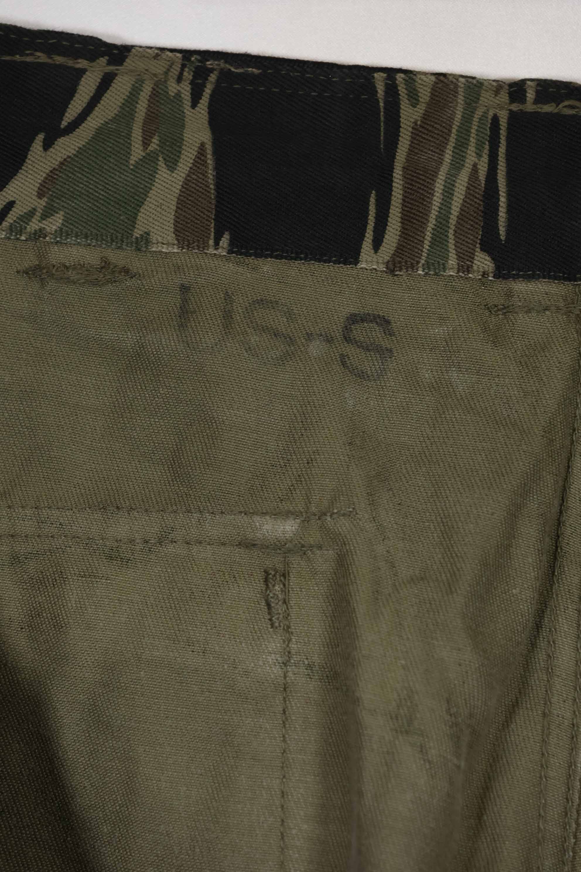 1965年頃 シルバータイガーストライプ タイガーストライプ パンツ US-S 中古品