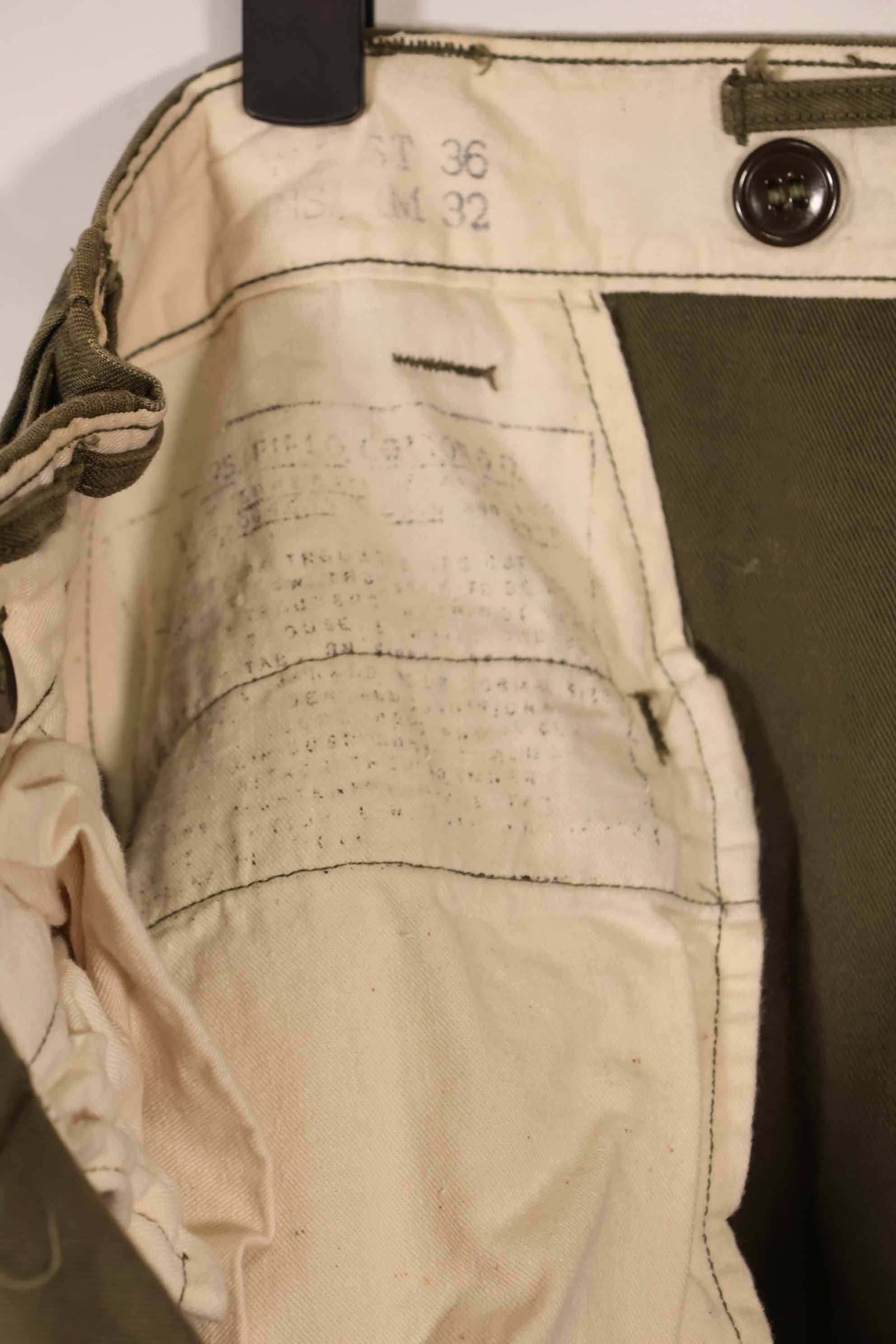 実物 1940〜50年代 アメリカ軍 M45 コットンフィールドパンツ 中古品