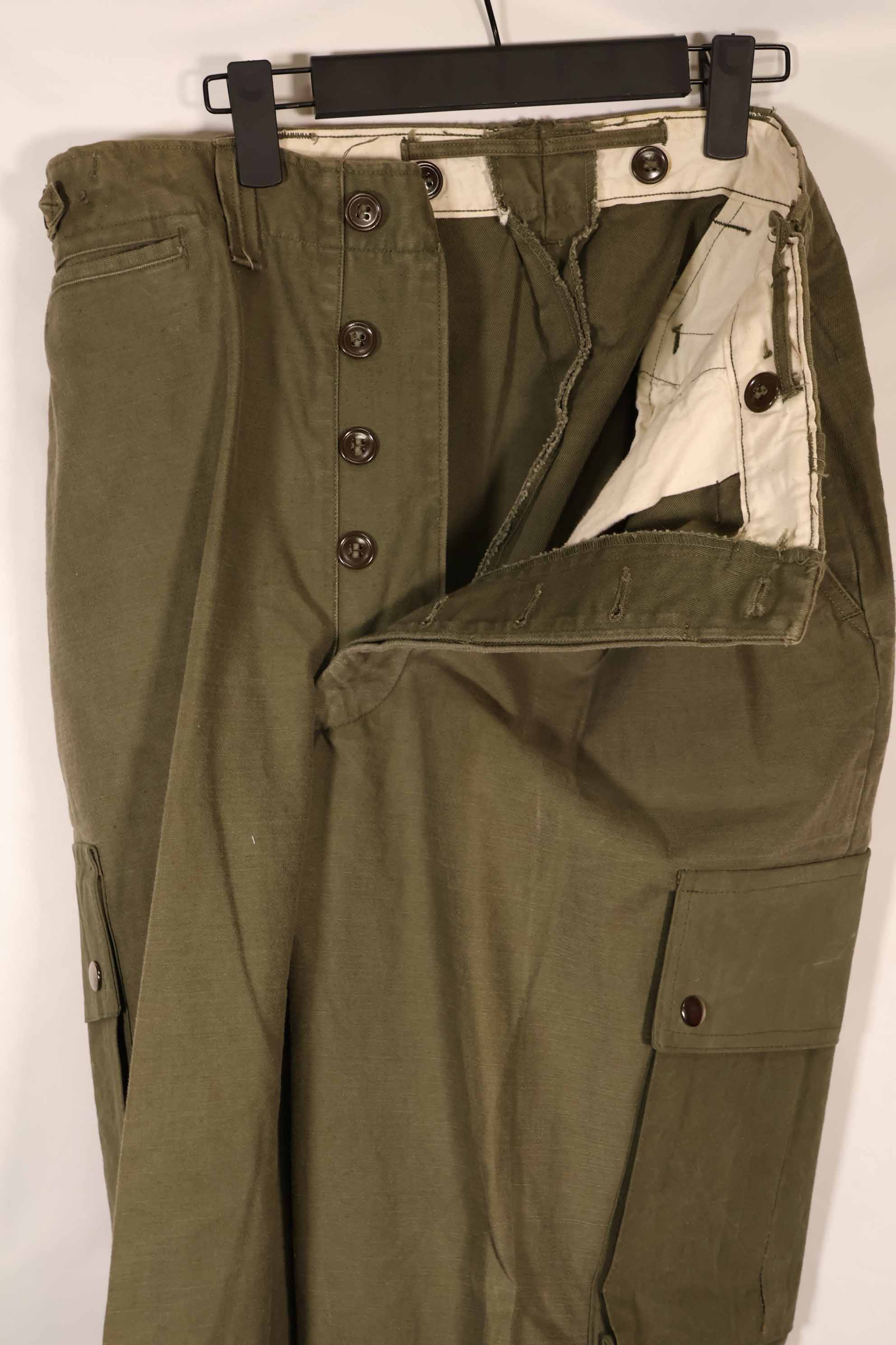 実物 1940〜50年代 アメリカ軍 M45 コットンフィールドパンツ 中古品