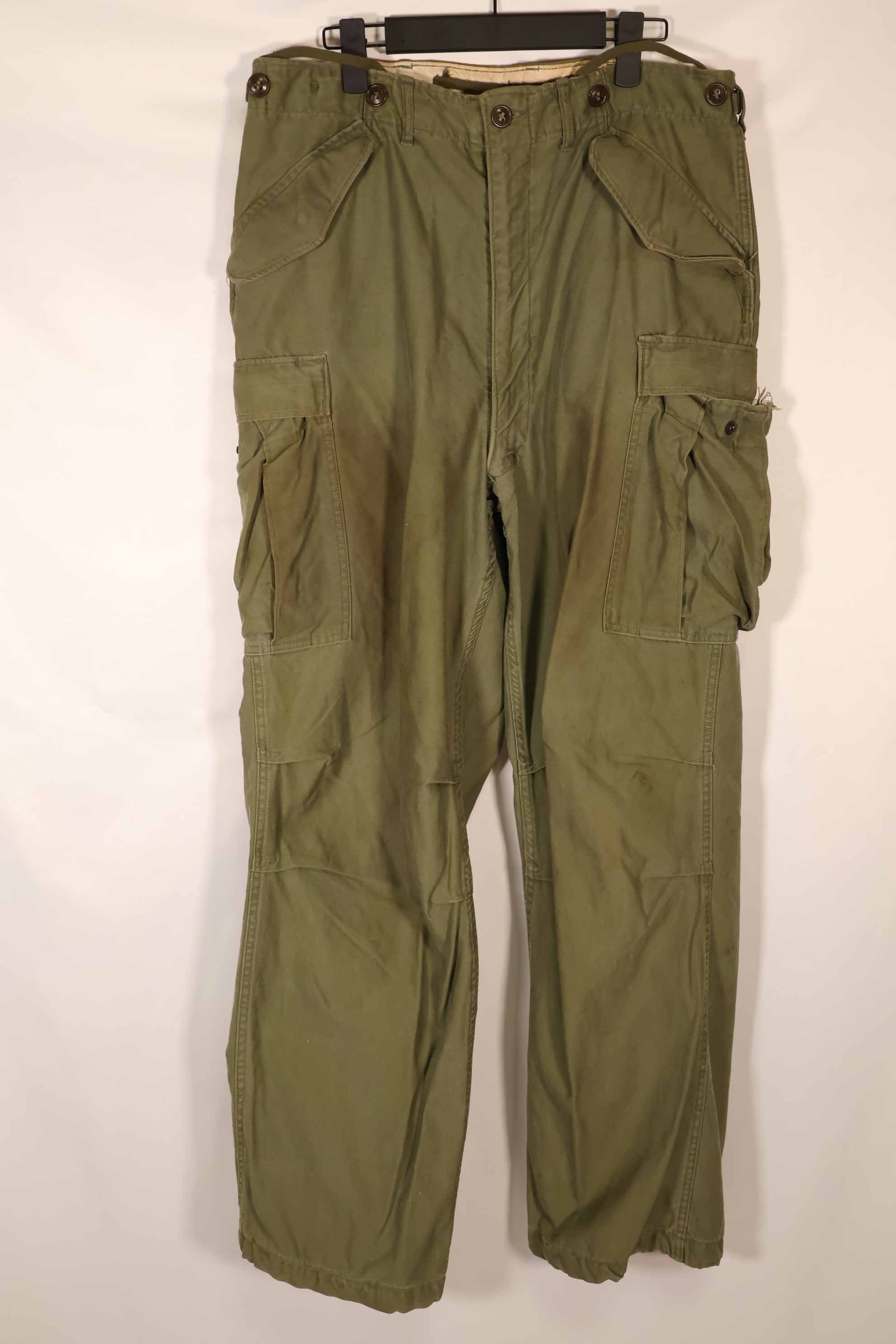 実物 1950年代 アメリカ陸軍 M51 コットンフィールドパンツ 中古品