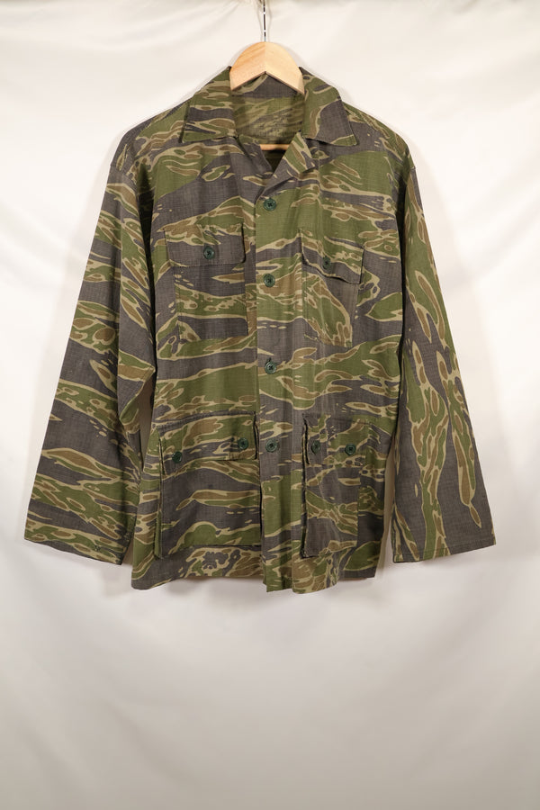 1970年代 南ベトナム海兵隊 タイガーストライプ シャツ VNMC 後期 リップストップパターン 中古品