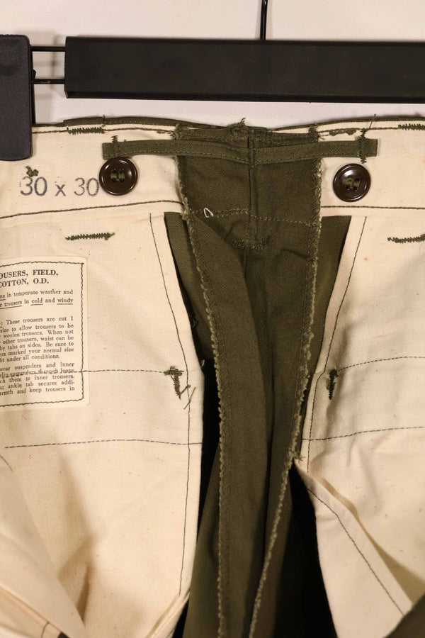 実物 1940年代後半〜50年代前半 M45 ODコットンフィールドパンツ ほぼ未使用 中古品